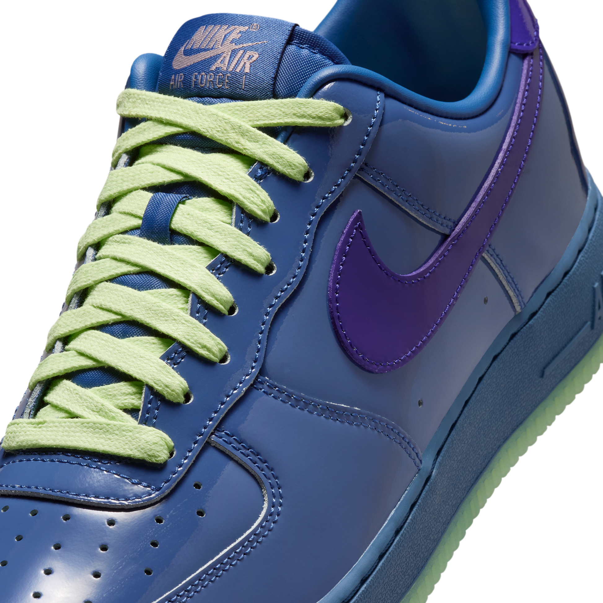 Nike Air Force 1 Low Patent Leather Mystic Navy Grape Ice