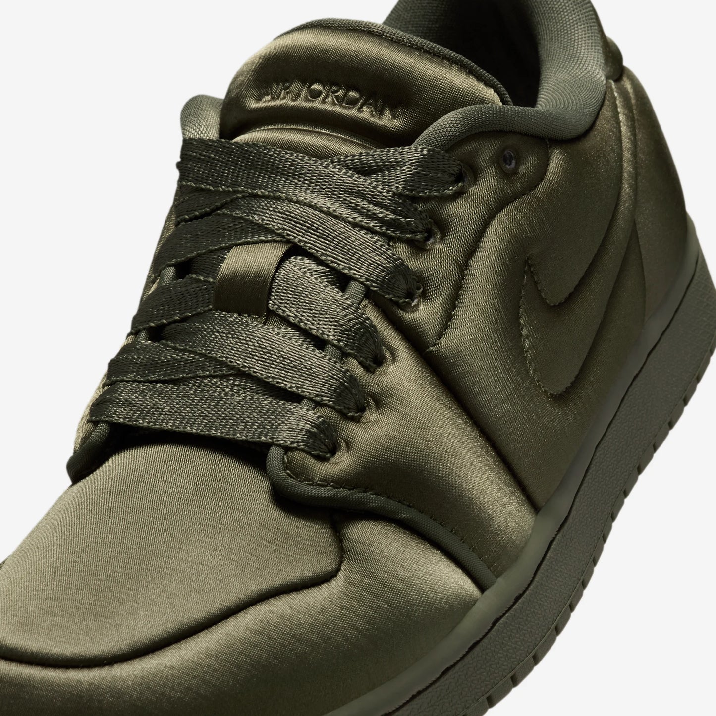 Jordan 1 Low Method of Make Satin Medium Olive (Women's)