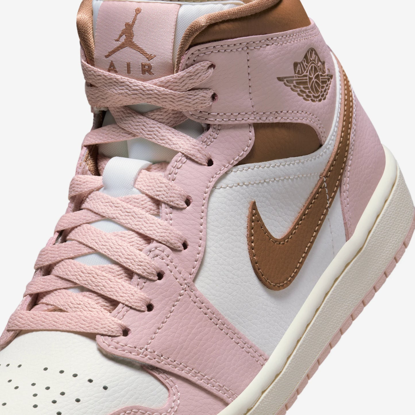Jordan 1 Mid Pink Oxford Brown (Women's)