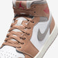 Jordan 1 Mid Rattan White College Grey