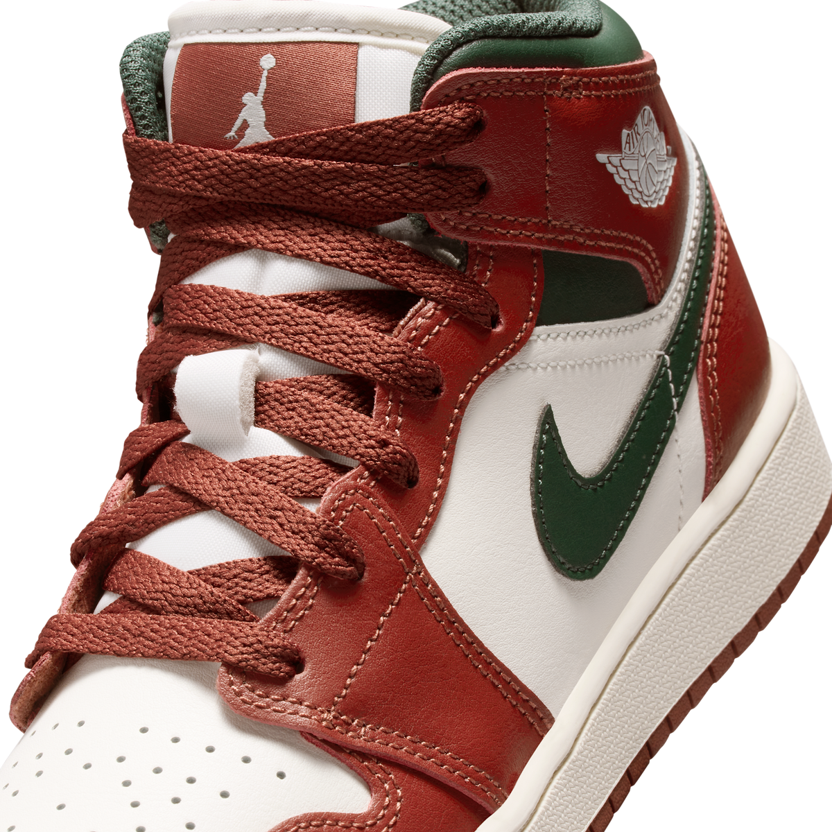 Jordan 1 Mid Redstone Midnight Green