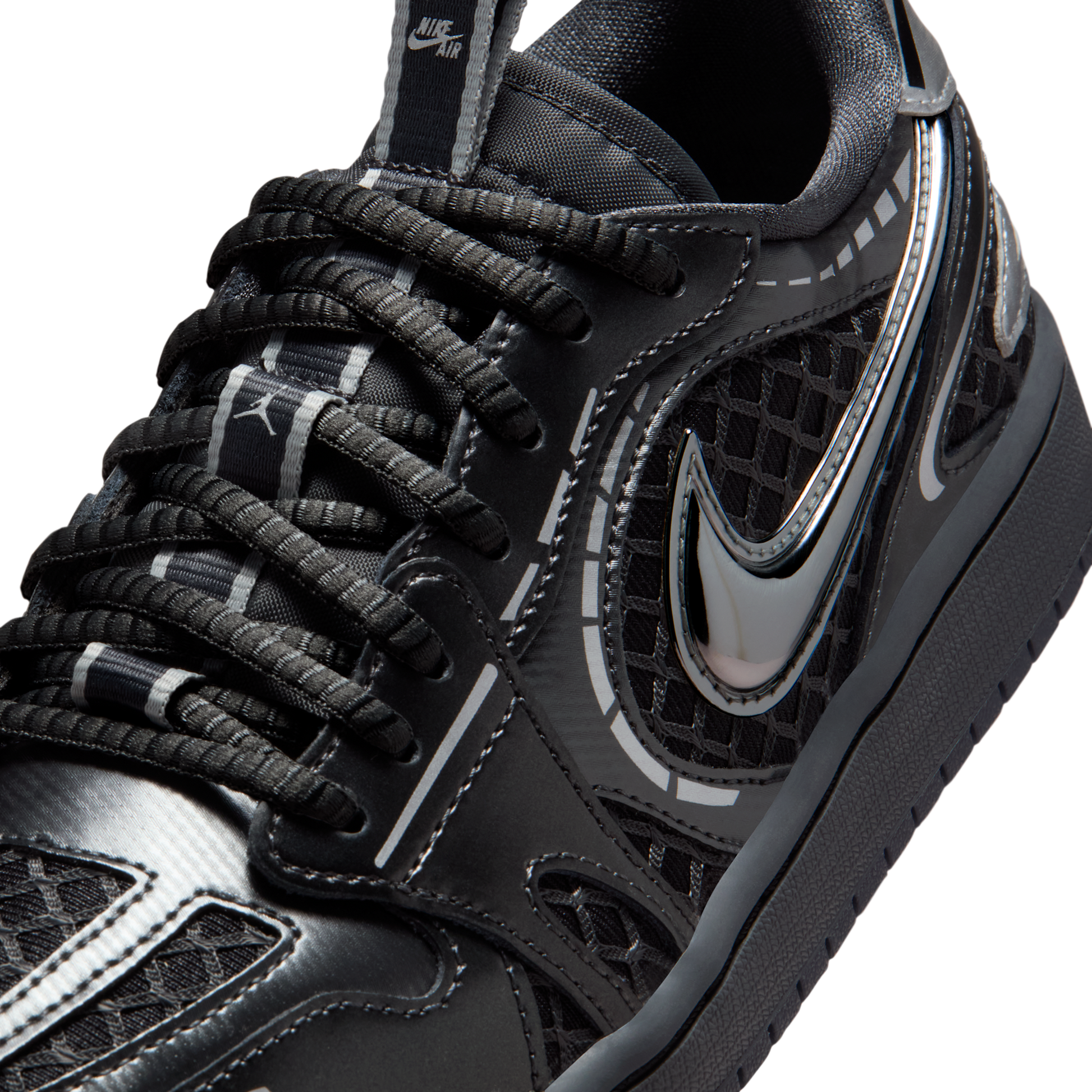 Jordan 1 Low Method of Make V3 Black Metallic Silver (Women's)