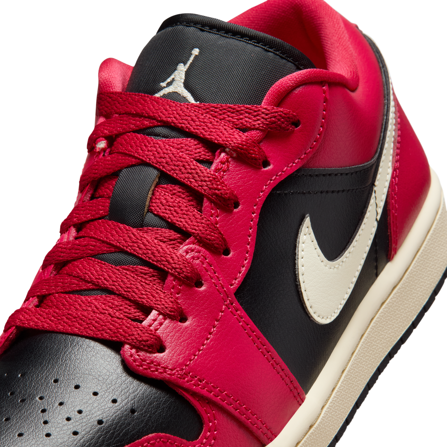 Jordan 1 Low Mystic Hibiscus Black (Women's)