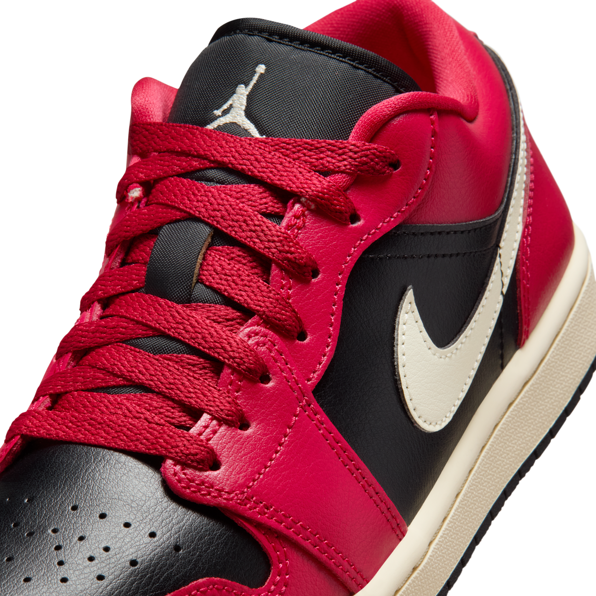 Jordan 1 Low Mystic Hibiscus Black (Women's)