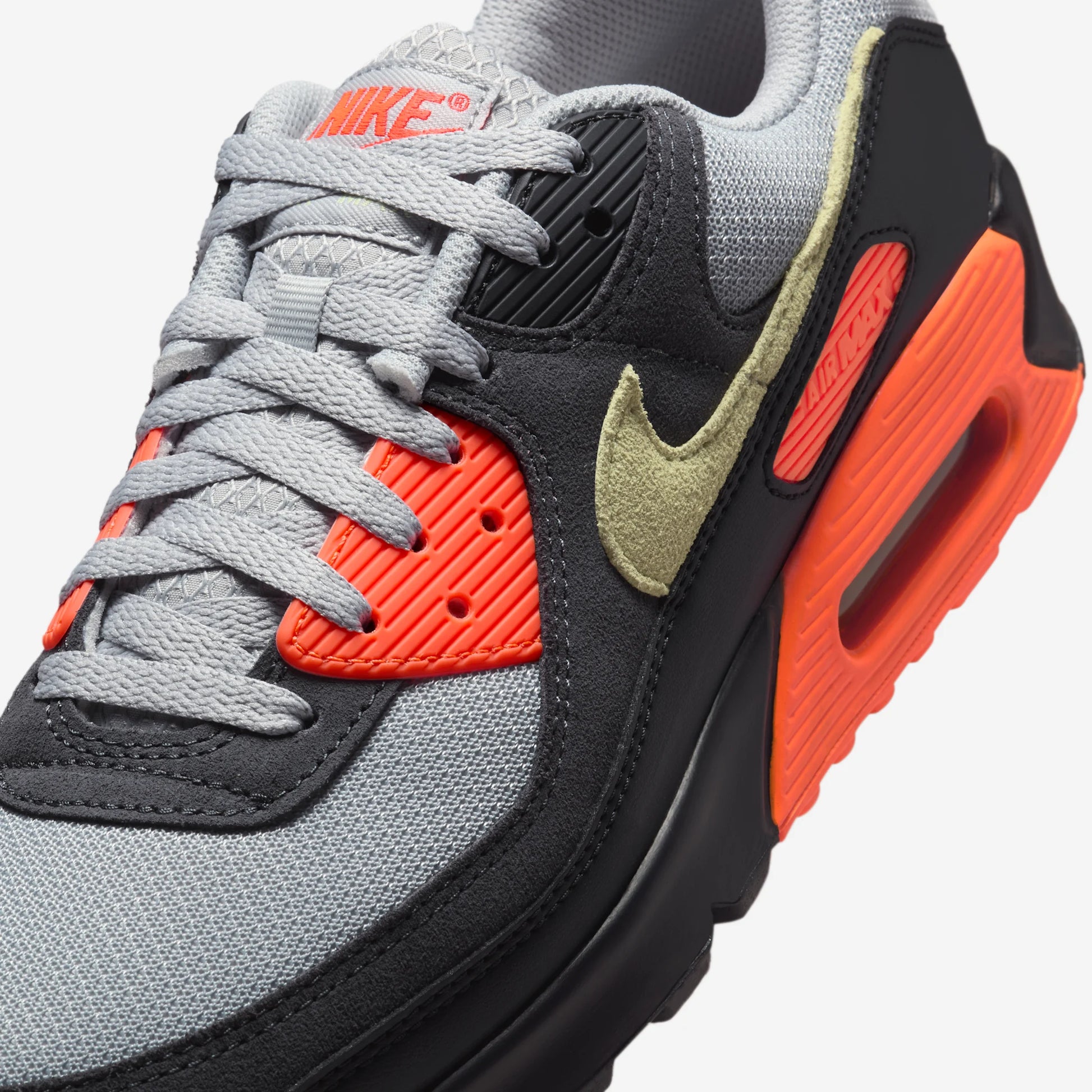 Nike Air Max 90 Light Smoke Grey Hyper Crimson Limelight
