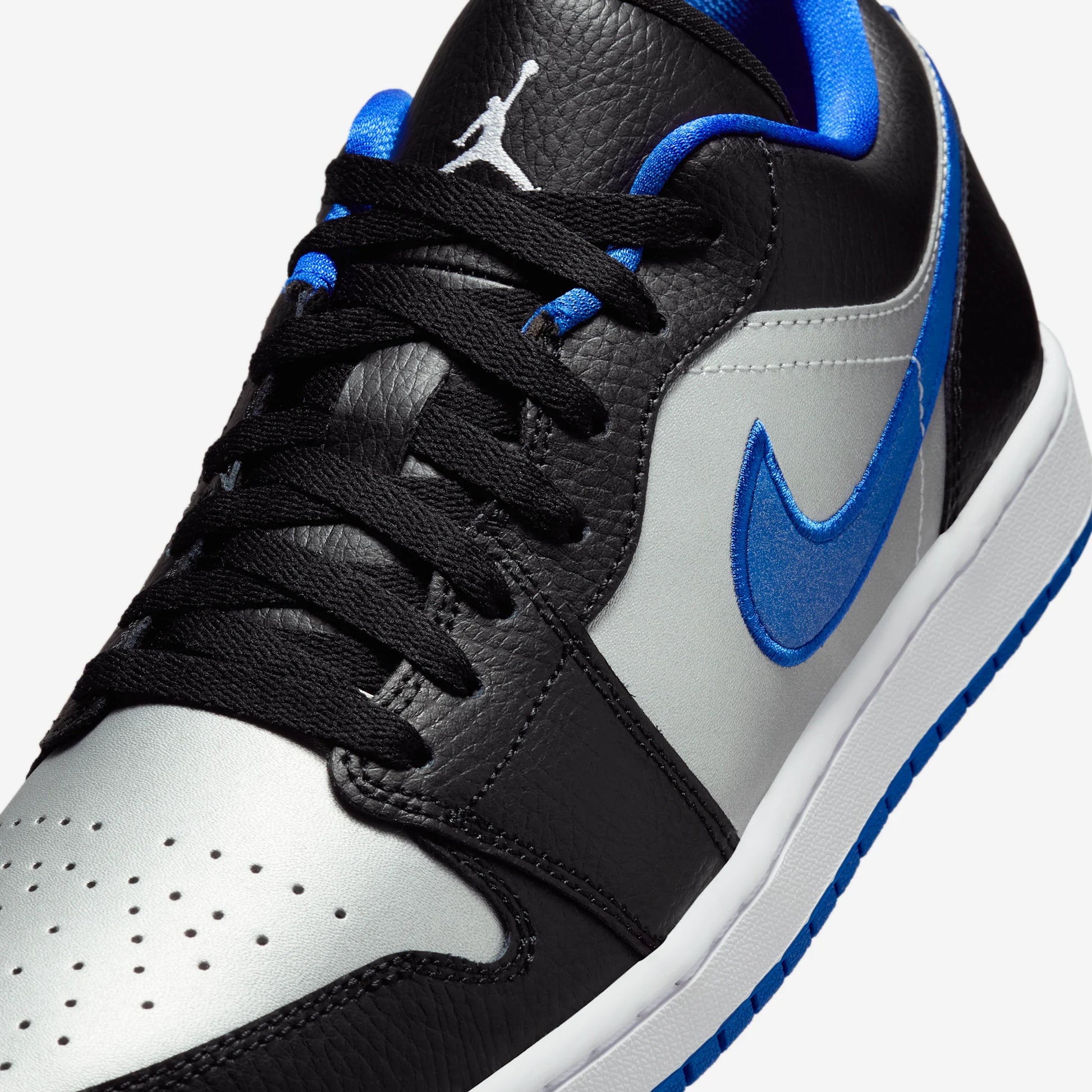 Jordan 1 Low Black Game Royal Metallic Platinum