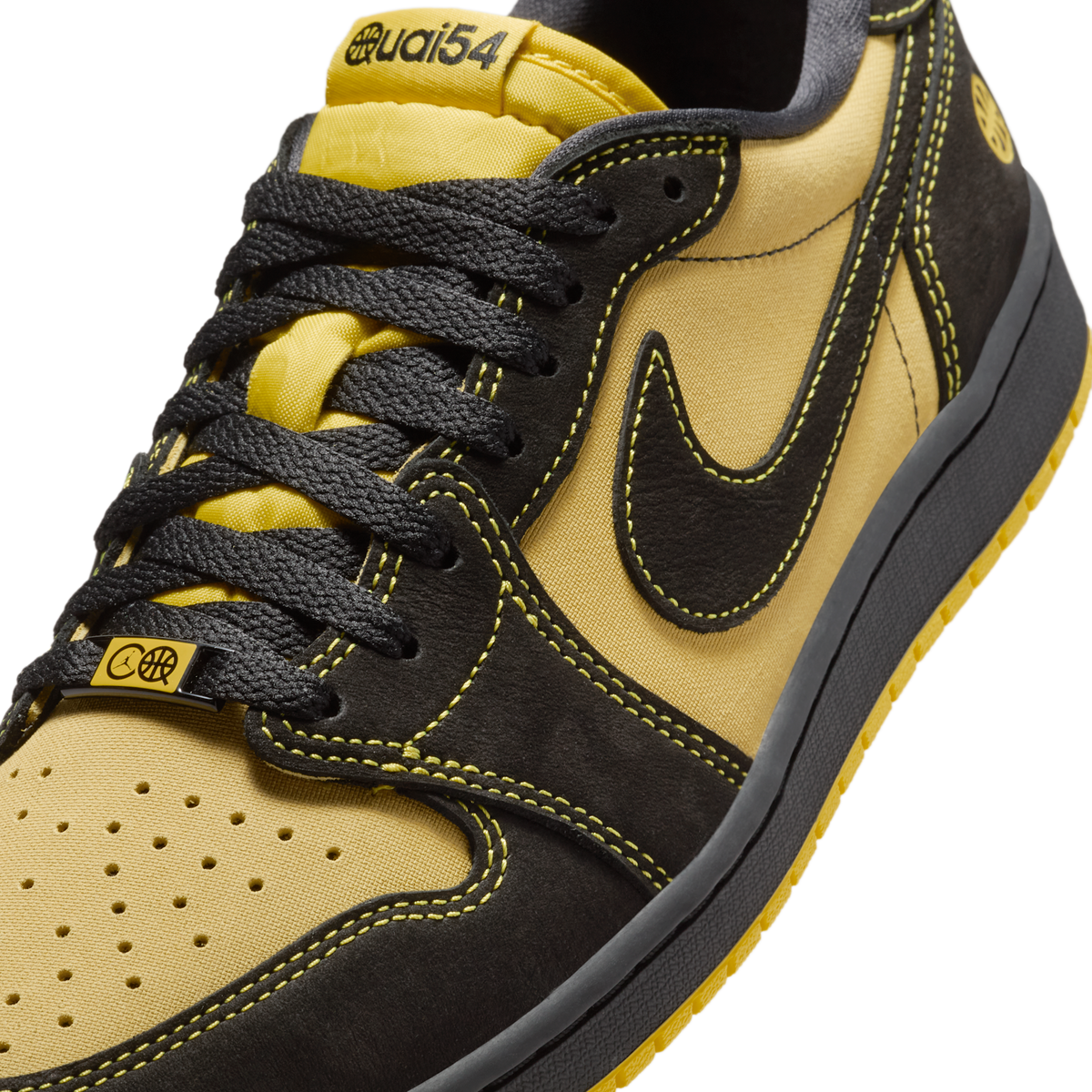 Jordan 1 Retro Low OG Quai 54 Black Tour Yellow Red