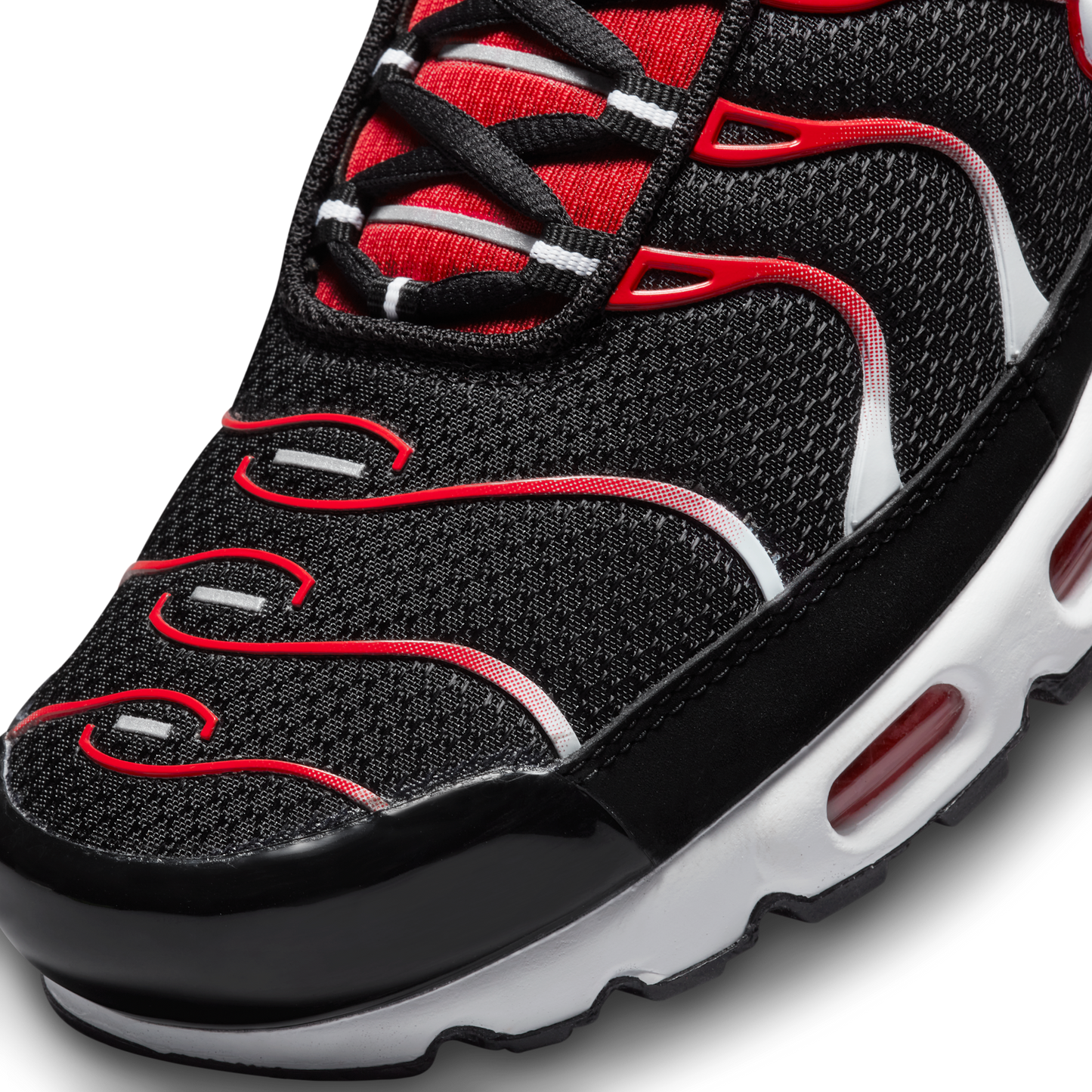 Nike Air Max Plus Black White University Red