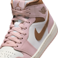 Jordan 1 Mid Pink Oxford Brown (Women's)