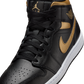 Jordan 1 Mid Black Metallic Gold
