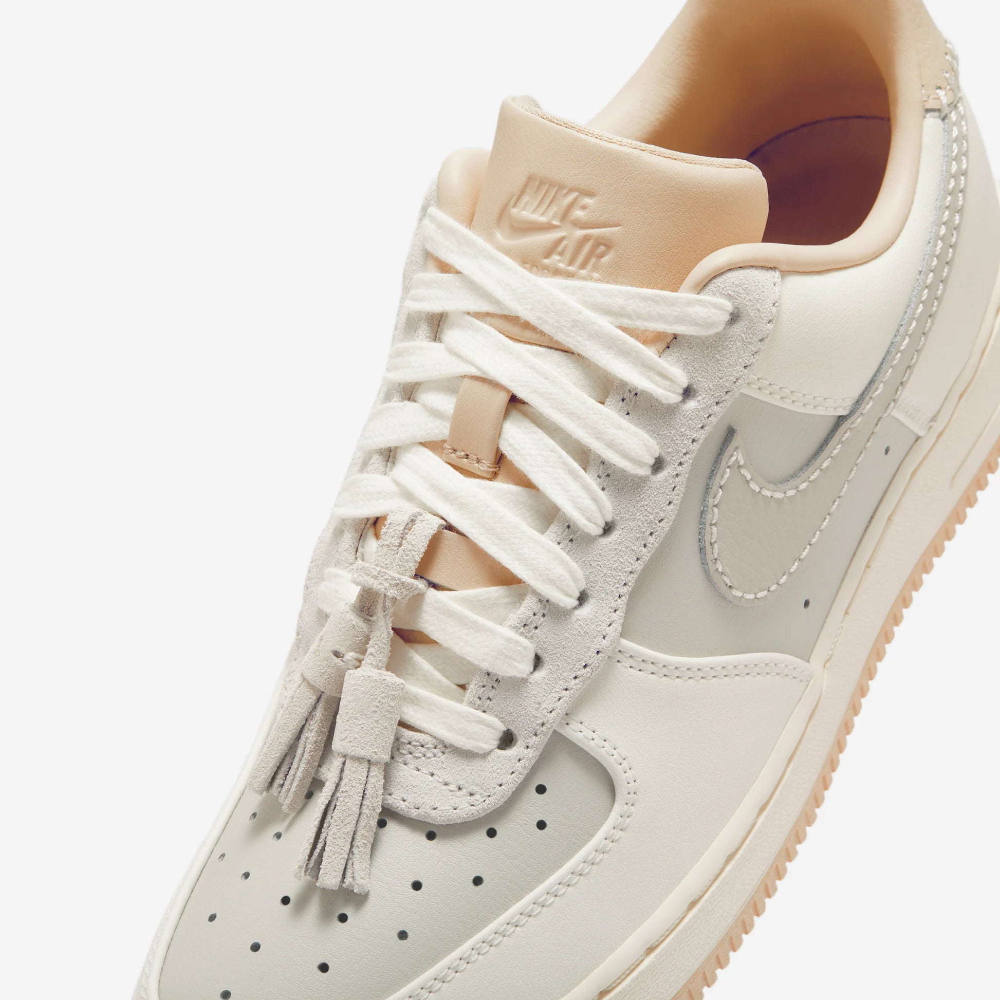 Nike Air Force 1 Low '07 Light Bone Suede Tassels (Women's)