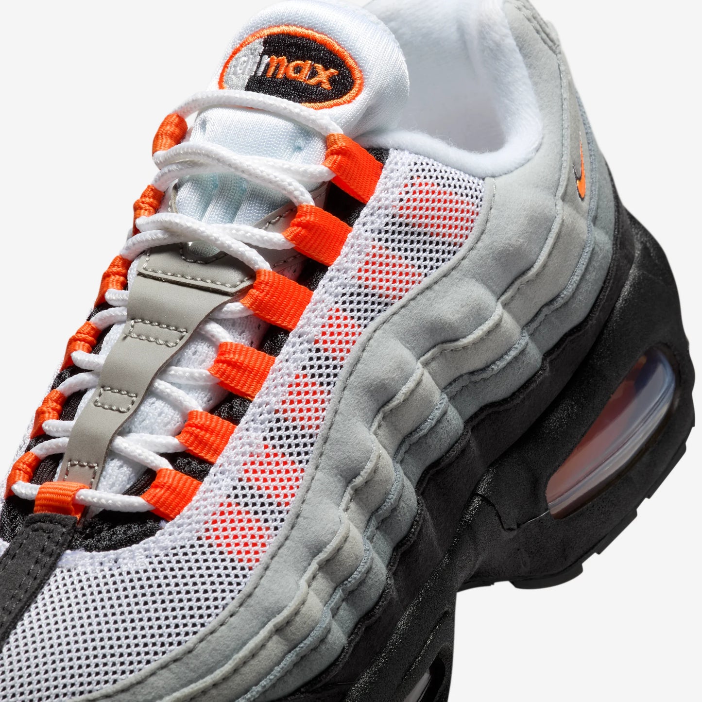 Nike Air Max 95 Big Bubble Black Cool Grey White Bright Mandarin