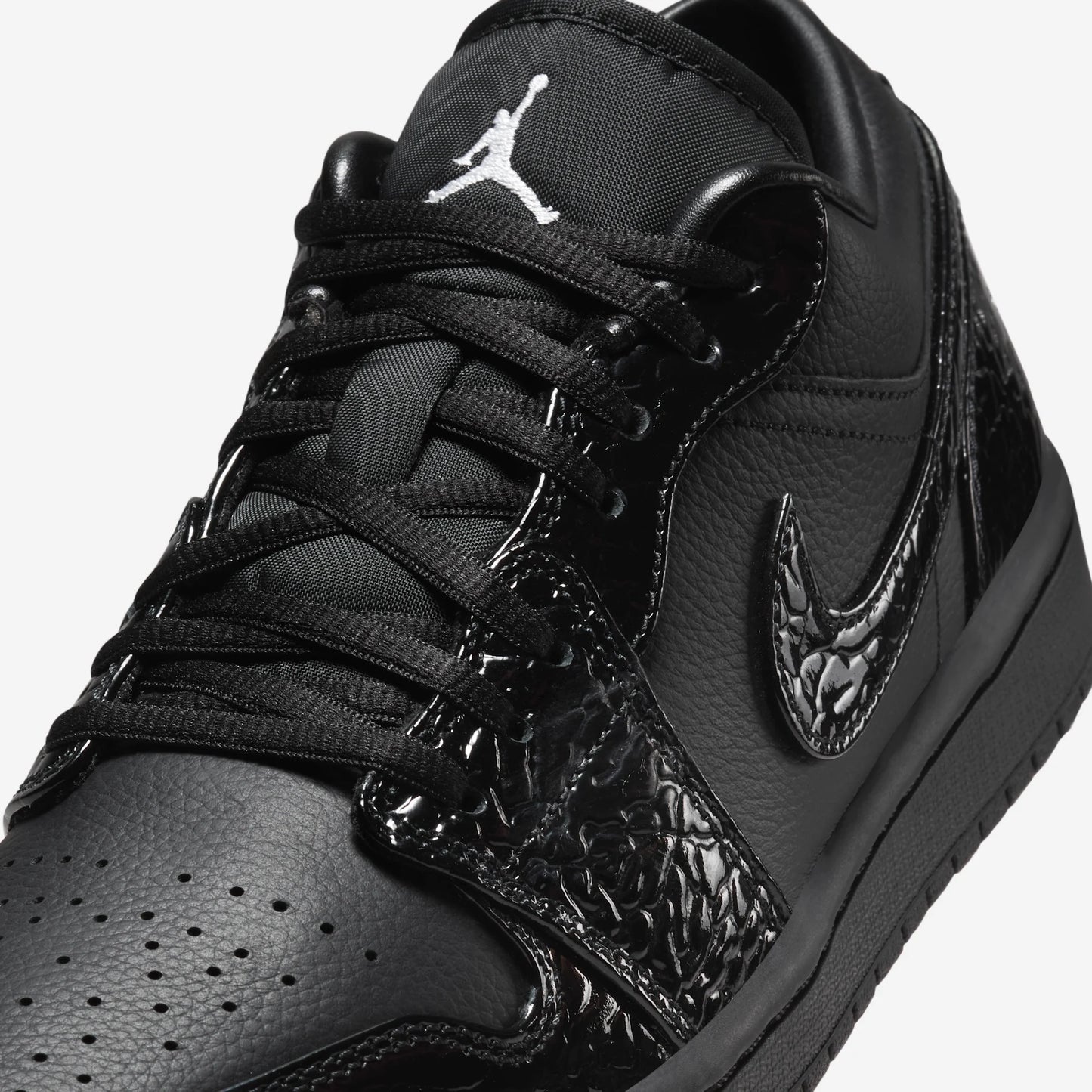 Jordan 1 Low SE Patent Elephant Black (Women's)