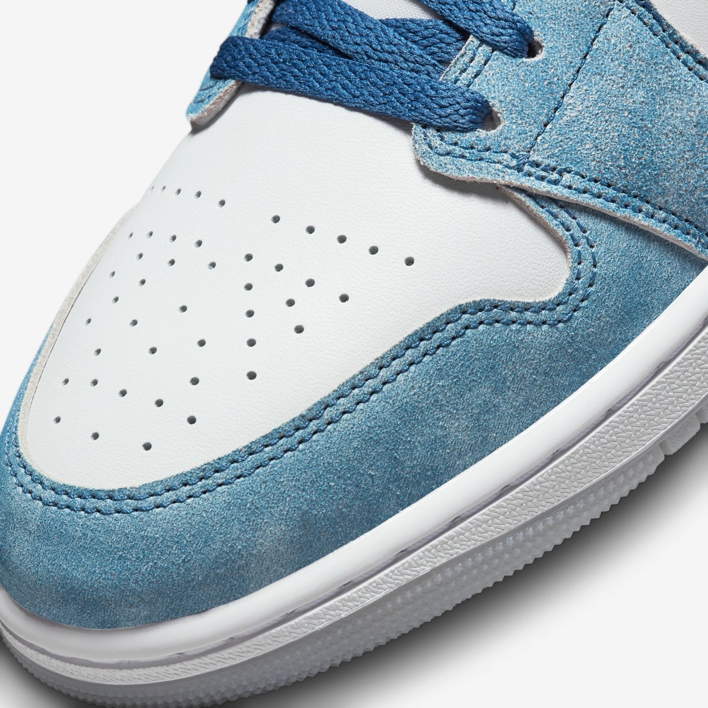Jordan 1 Mid French Blue Fire Red