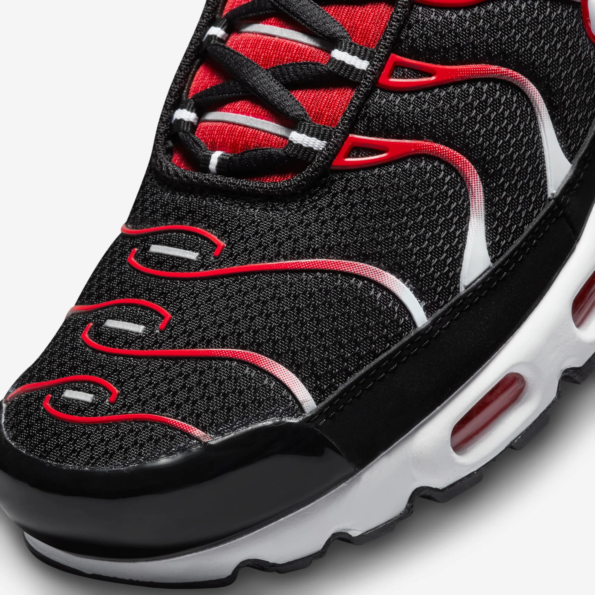 Nike Air Max Plus Black White University Red