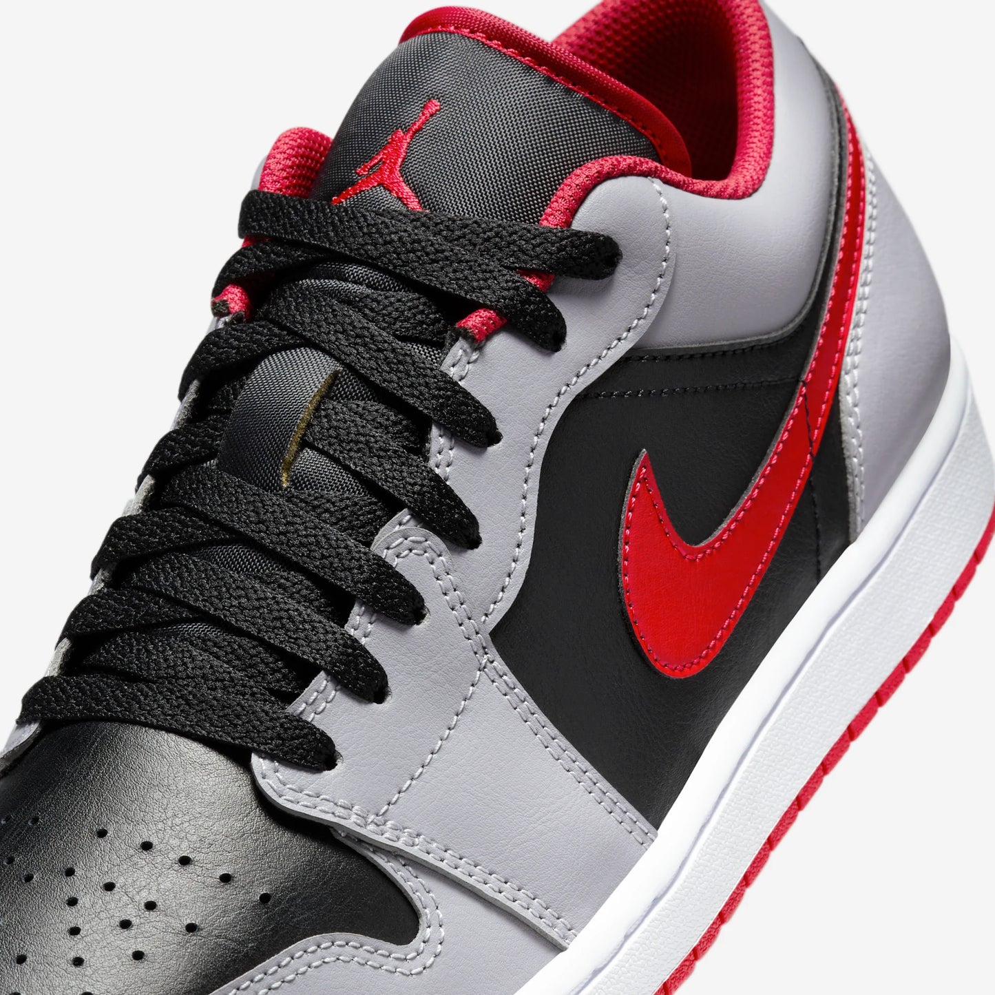 Jordan 1 Low Black Light Smoke Grey Gym Red