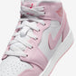 Jordan 1 Mid Pink Foam Fire Red (GS)