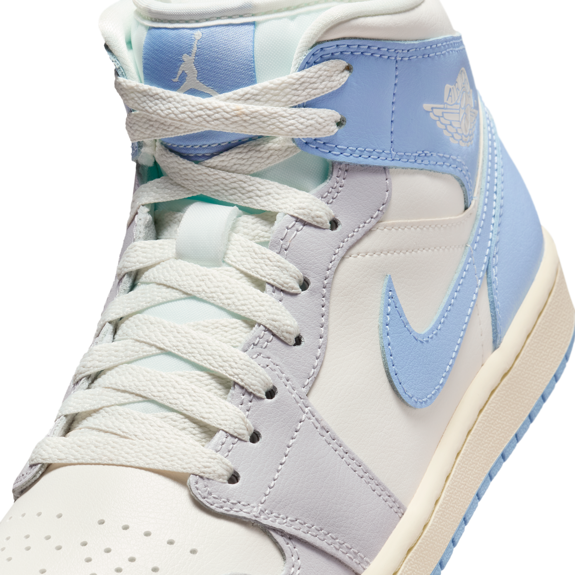Jordan 1 Mid Psychic Blue Sail Coconut Milk (Women's)