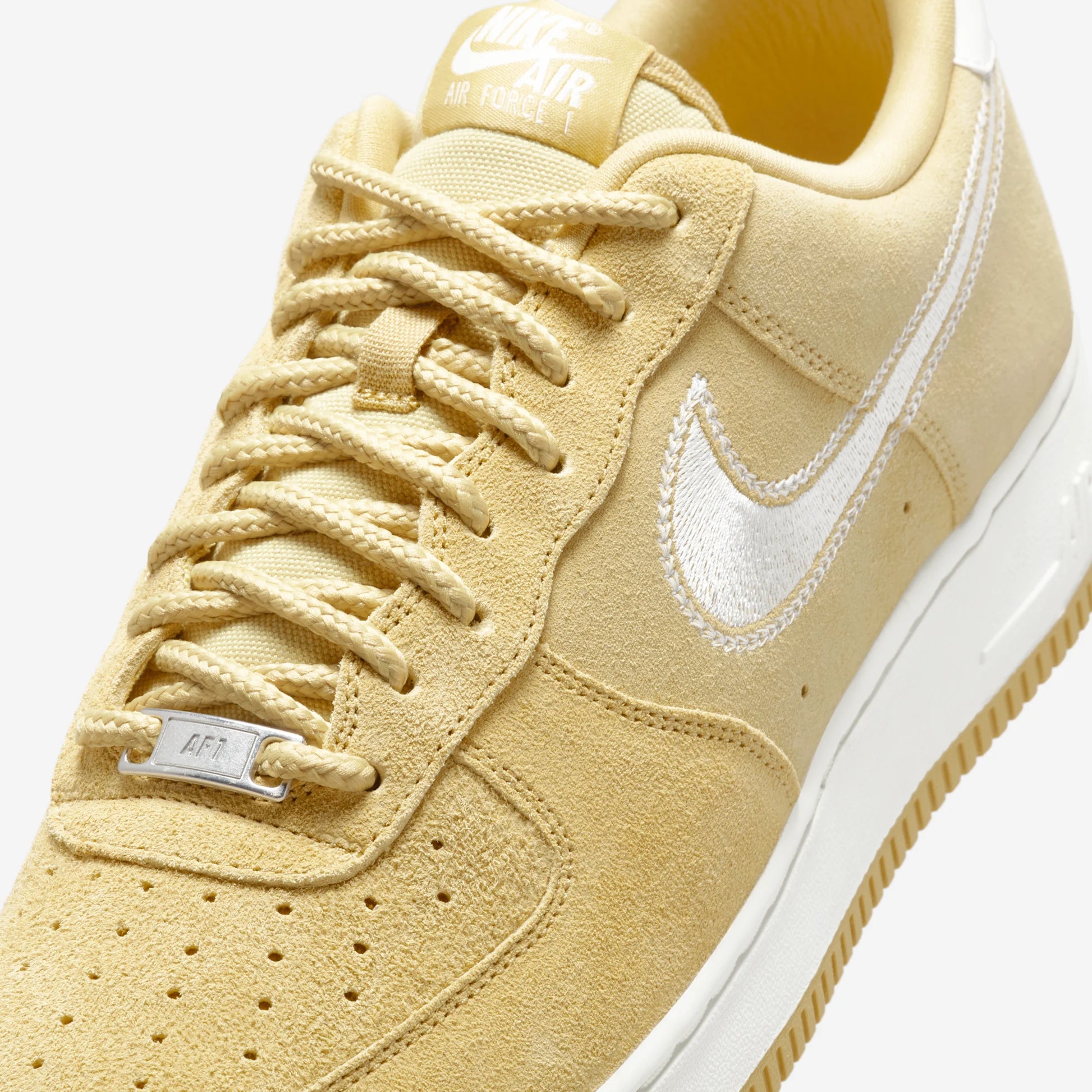 Nike Air Force 1 Low '07 LV8 Buff Gold Sail Embroidered Swoosh