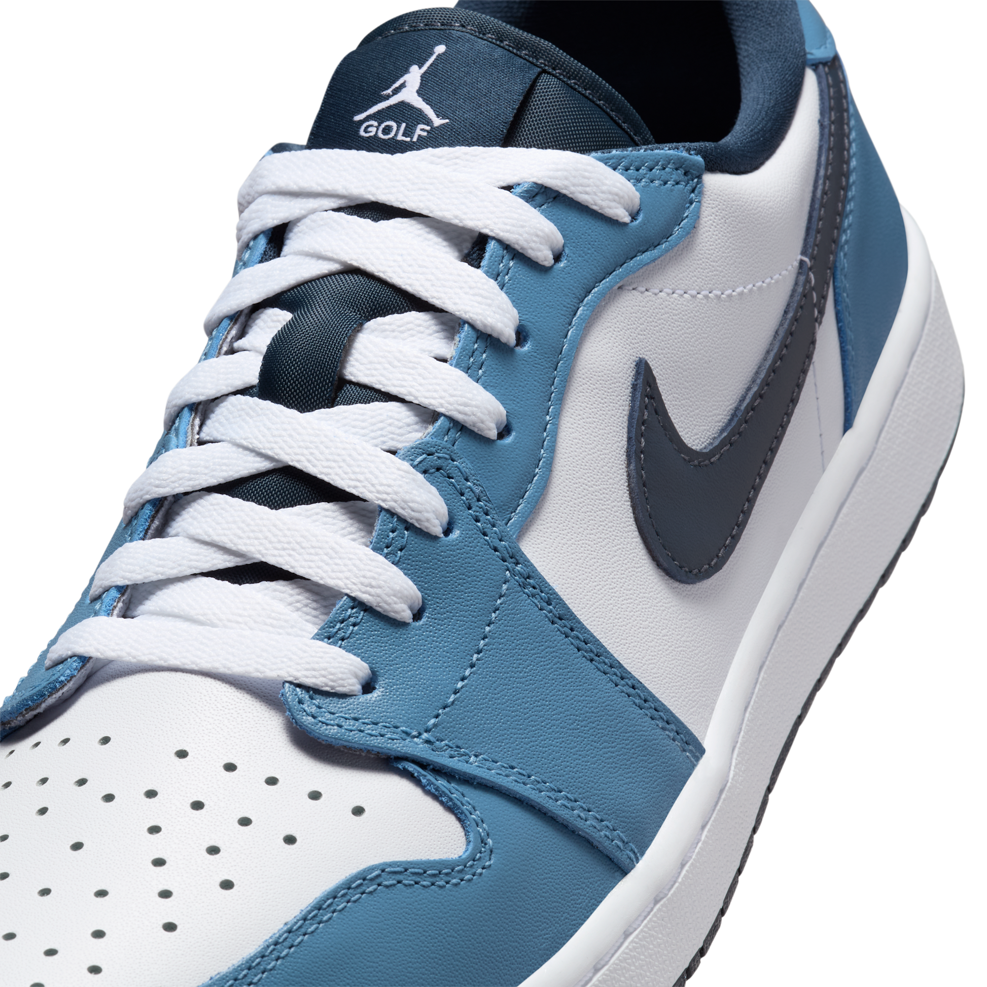 Jordan 1 Low Golf White Aegean Storm