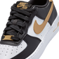Nike Air Force 1 Low Black White Metallic Gold (GS)