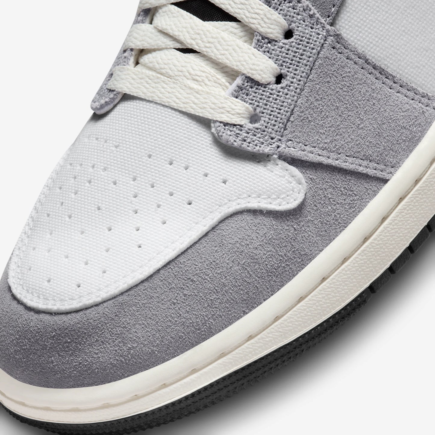 Jordan 1 Mid SE Craft White Cement Grey Black