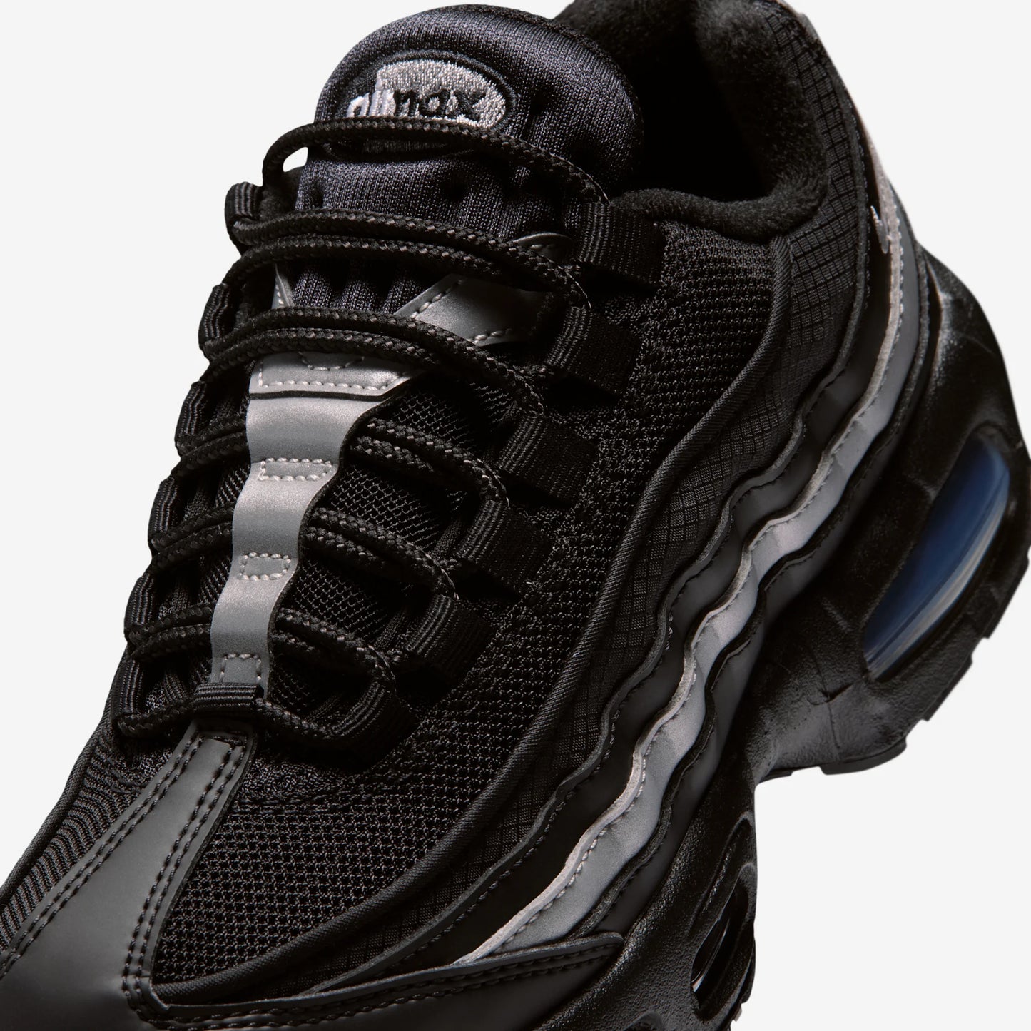 Nike Air Max 95 Black White Metallic Silver (GS)