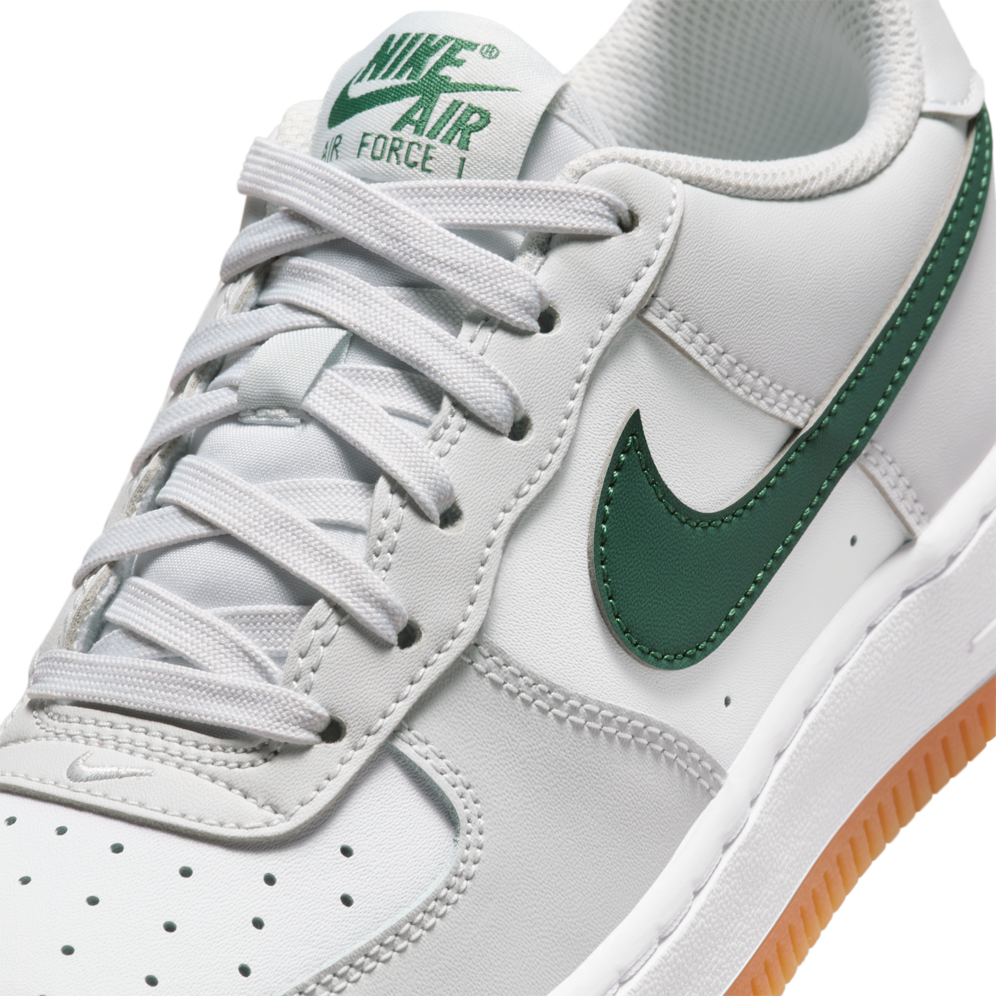 Nike Air Force 1 Low Photon Dust Fir Gum Medium Brown White (GS)
