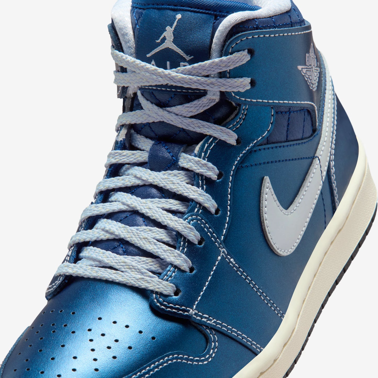 Jordan 1 Mid SE Metallic Blue Quilted (Women's)
