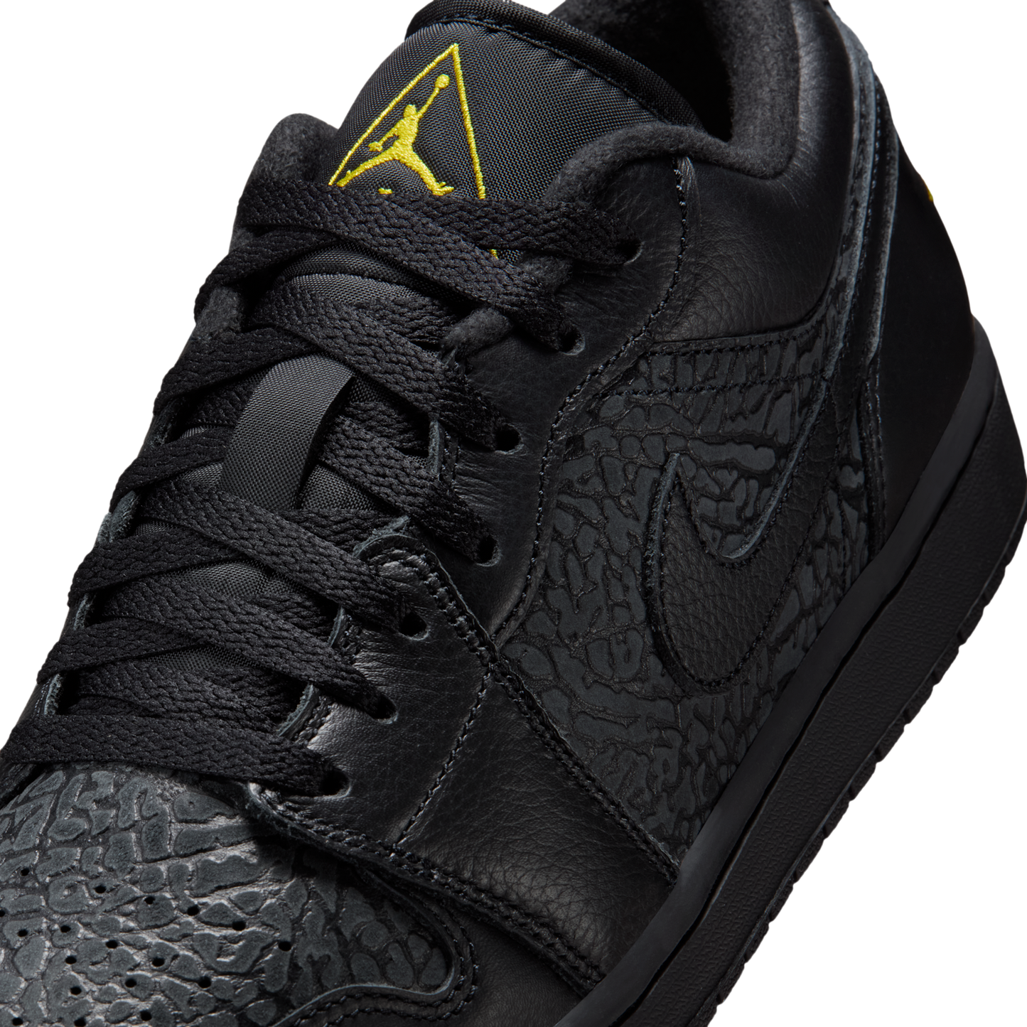 Jordan 1 Low Black Elephant Print