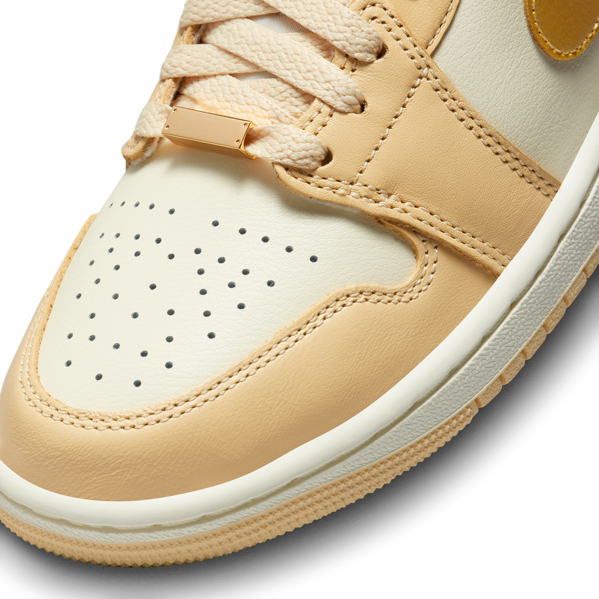 Jordan 1 Mid SE Pale Vanilla Metallic Gold (Women's)