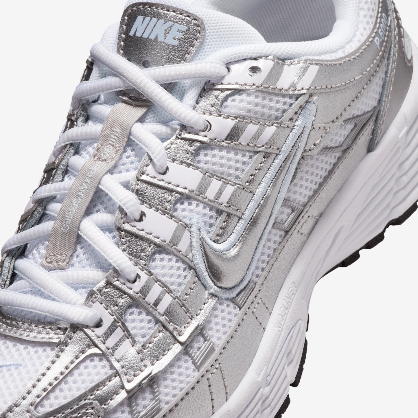 Nike P-6000 White Metallic Silver (GS)
