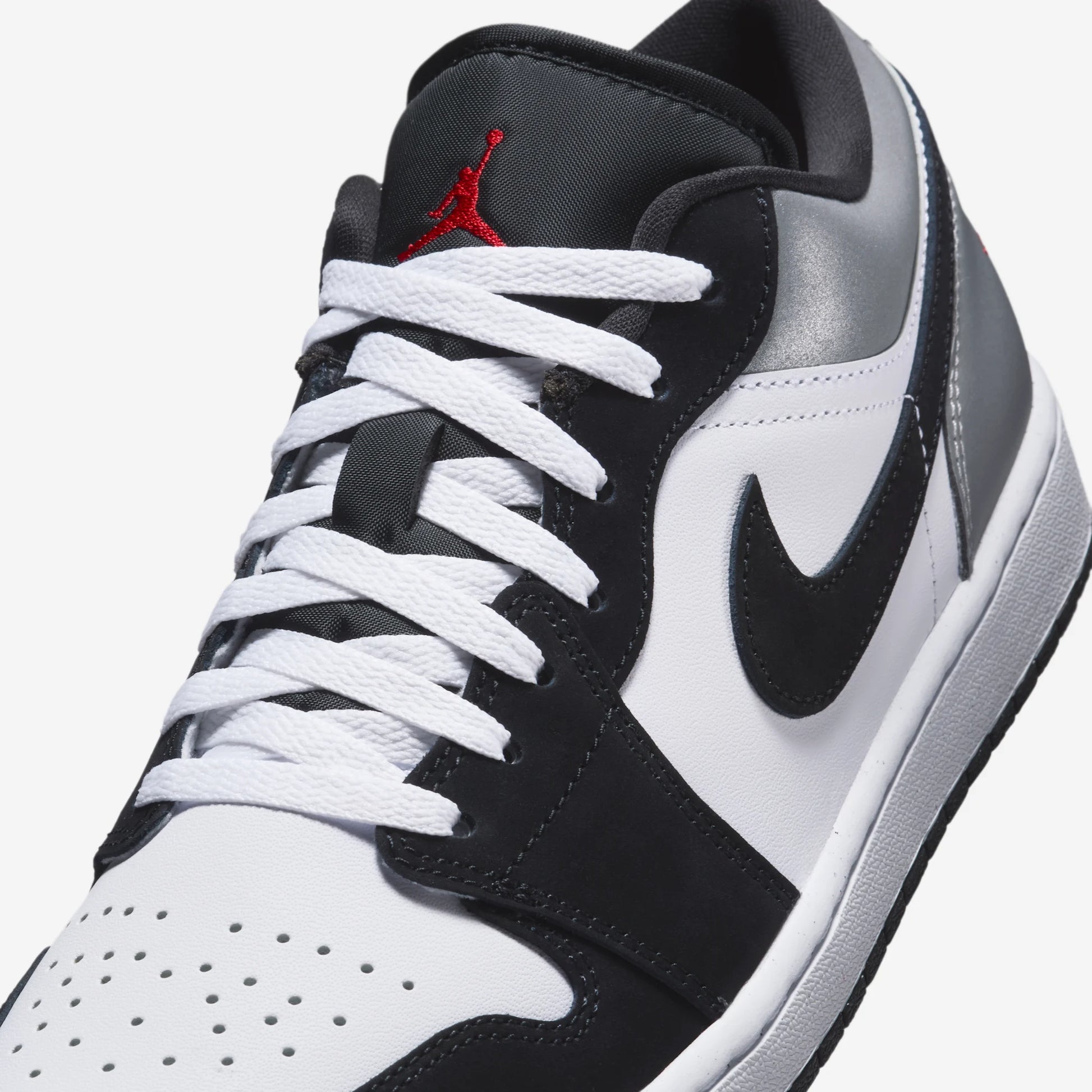 Jordan 1 Low SE White Fire Red Black Matte Silver