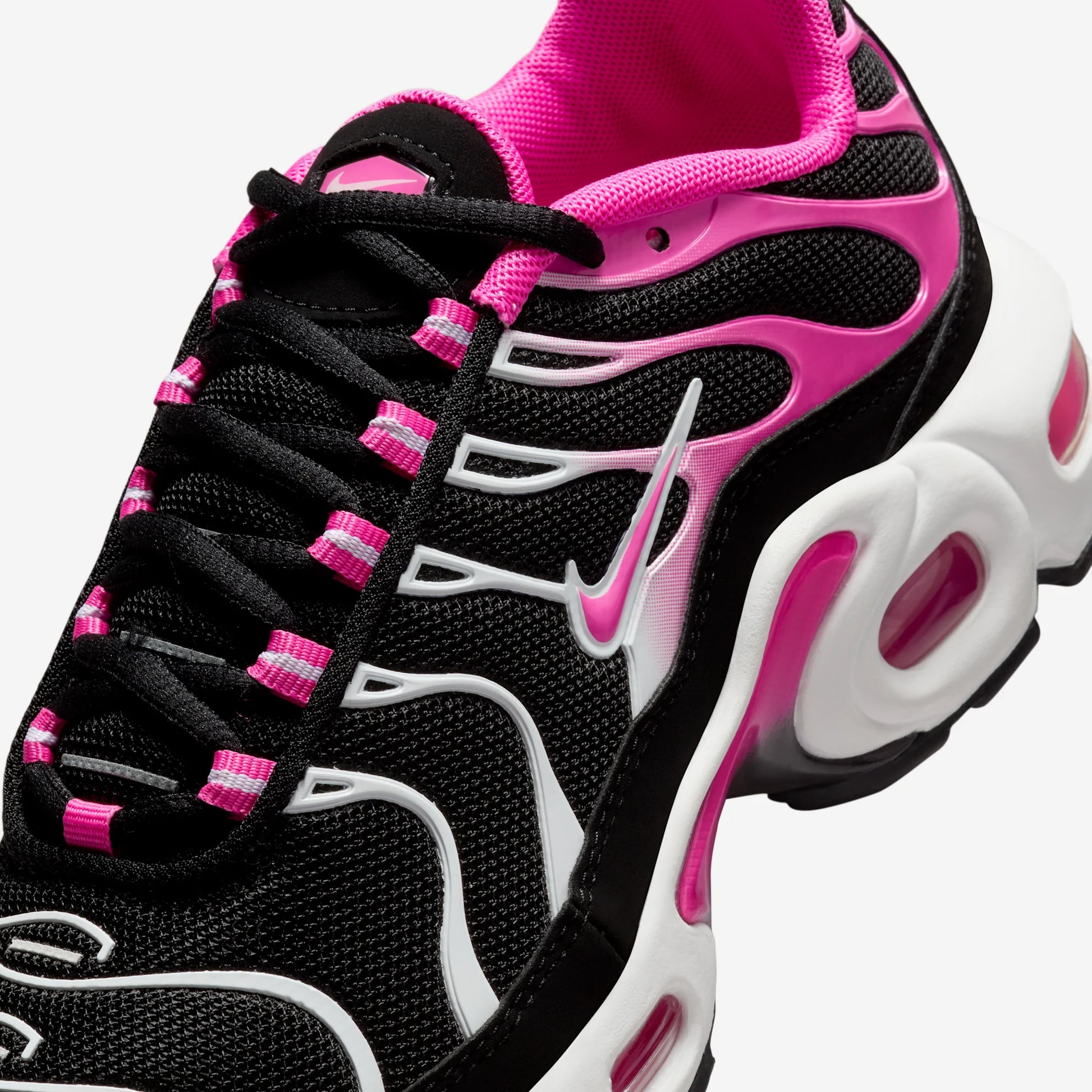 Nike Air Max Plus Black White Laser Fuchsia (GS)