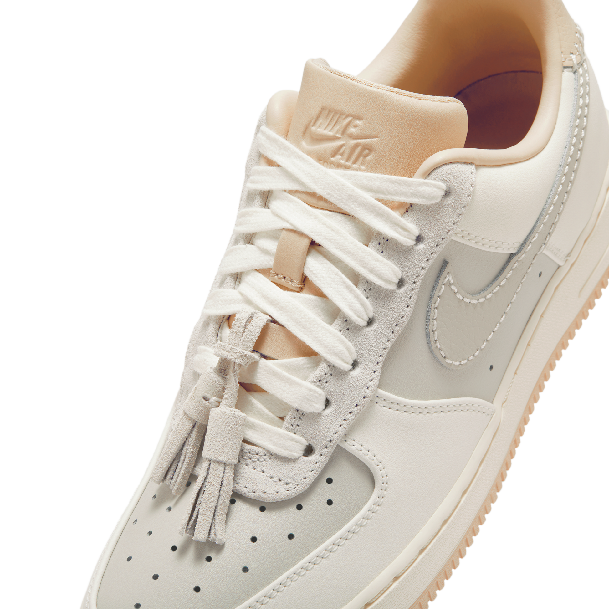 Nike Air Force 1 Low '07 Light Bone Suede Tassels (Women's)