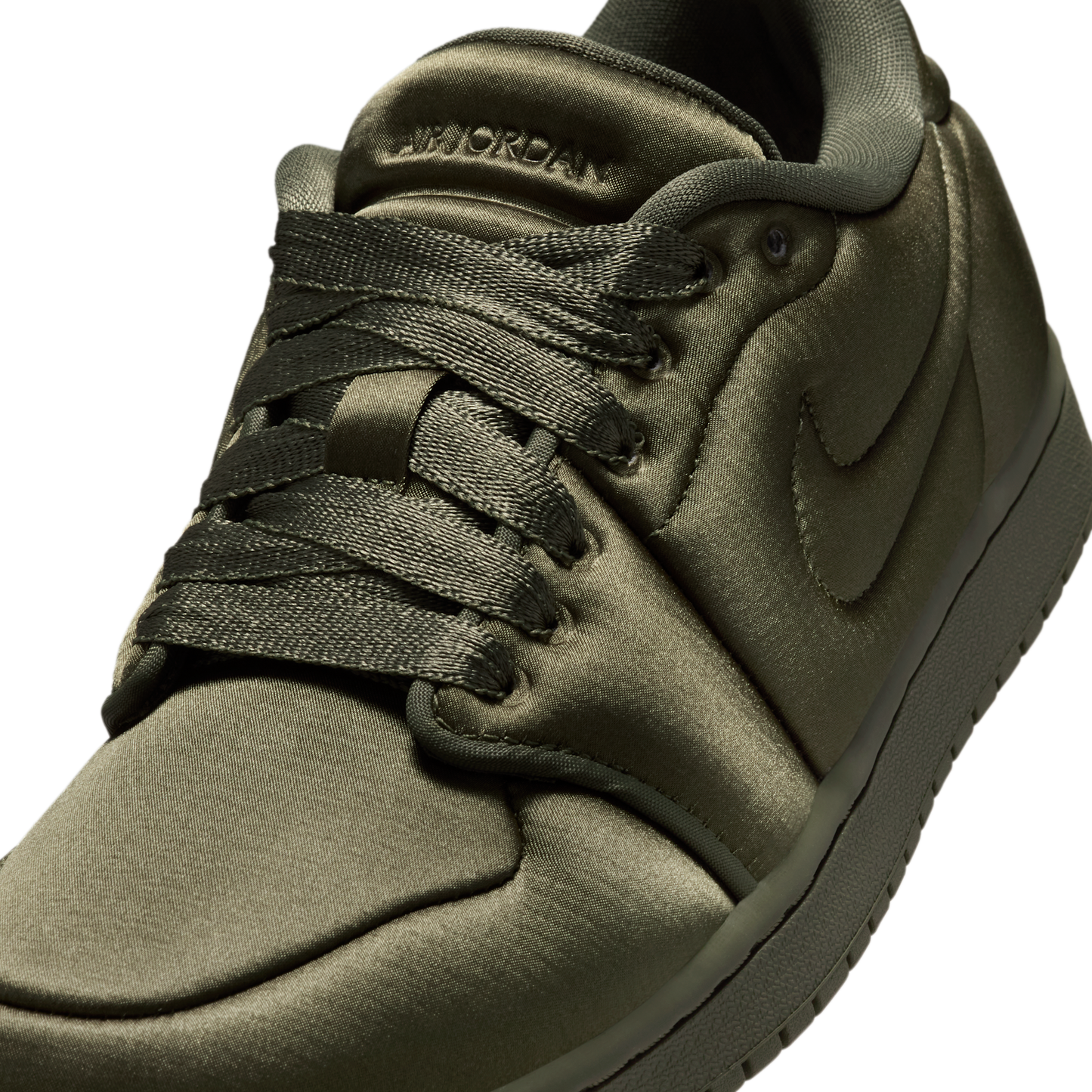 Jordan 1 Low Method of Make Satin Medium Olive (Women's)