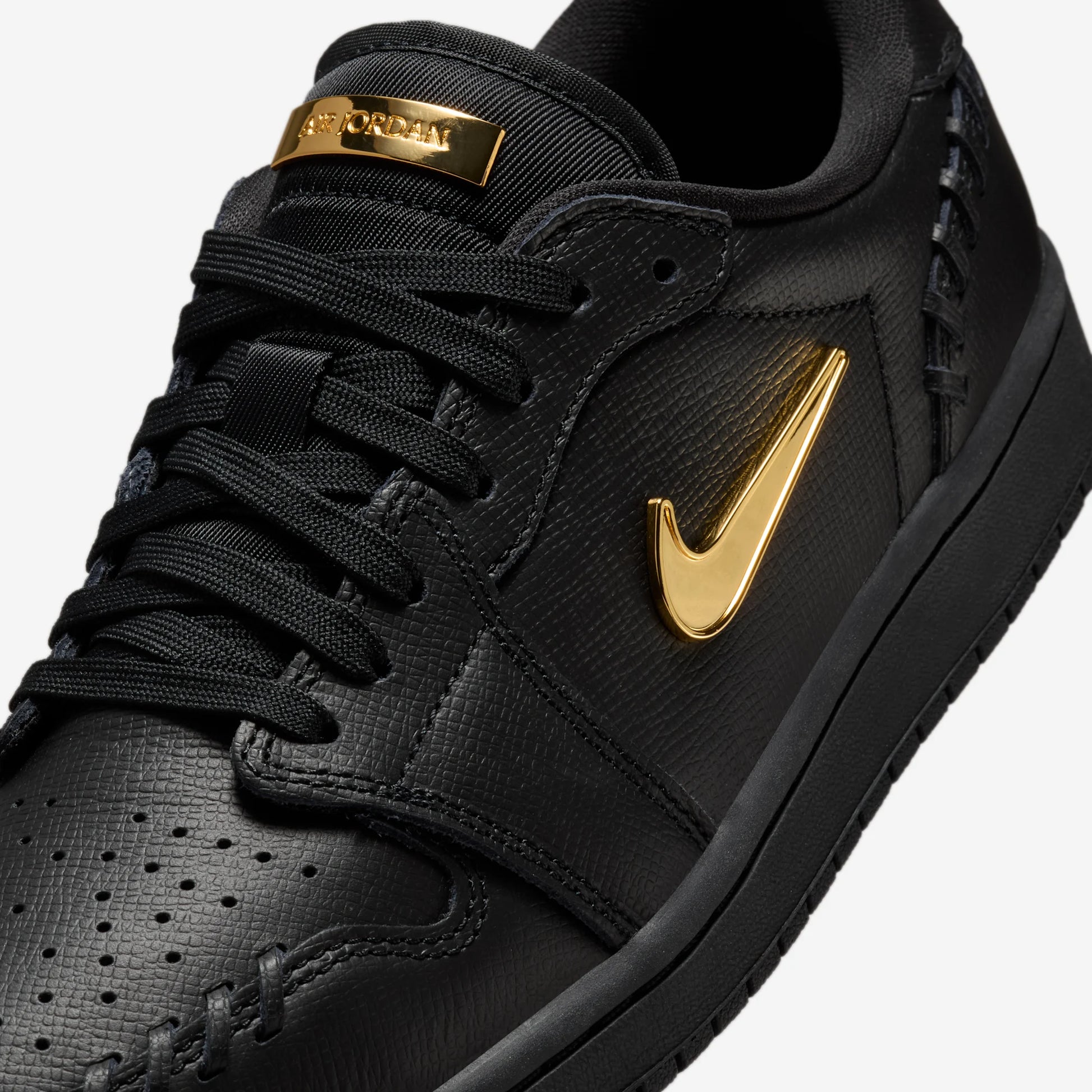 Jordan 1 Low Method of Make Black Metallic Gold (Women's)