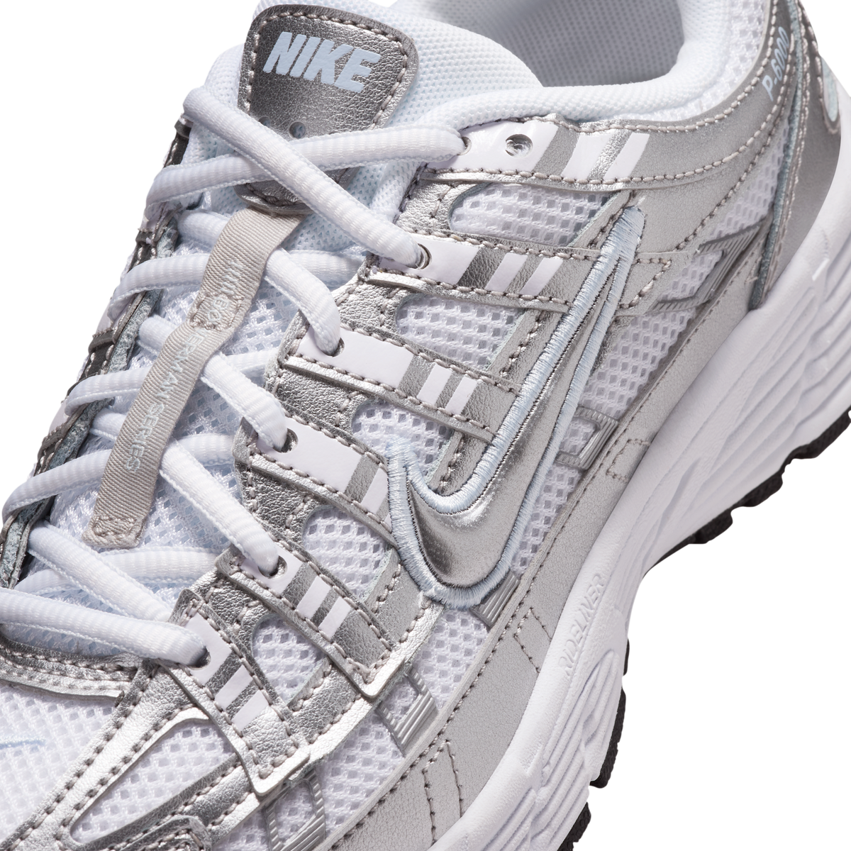 Nike P-6000 White Metallic Silver (GS)