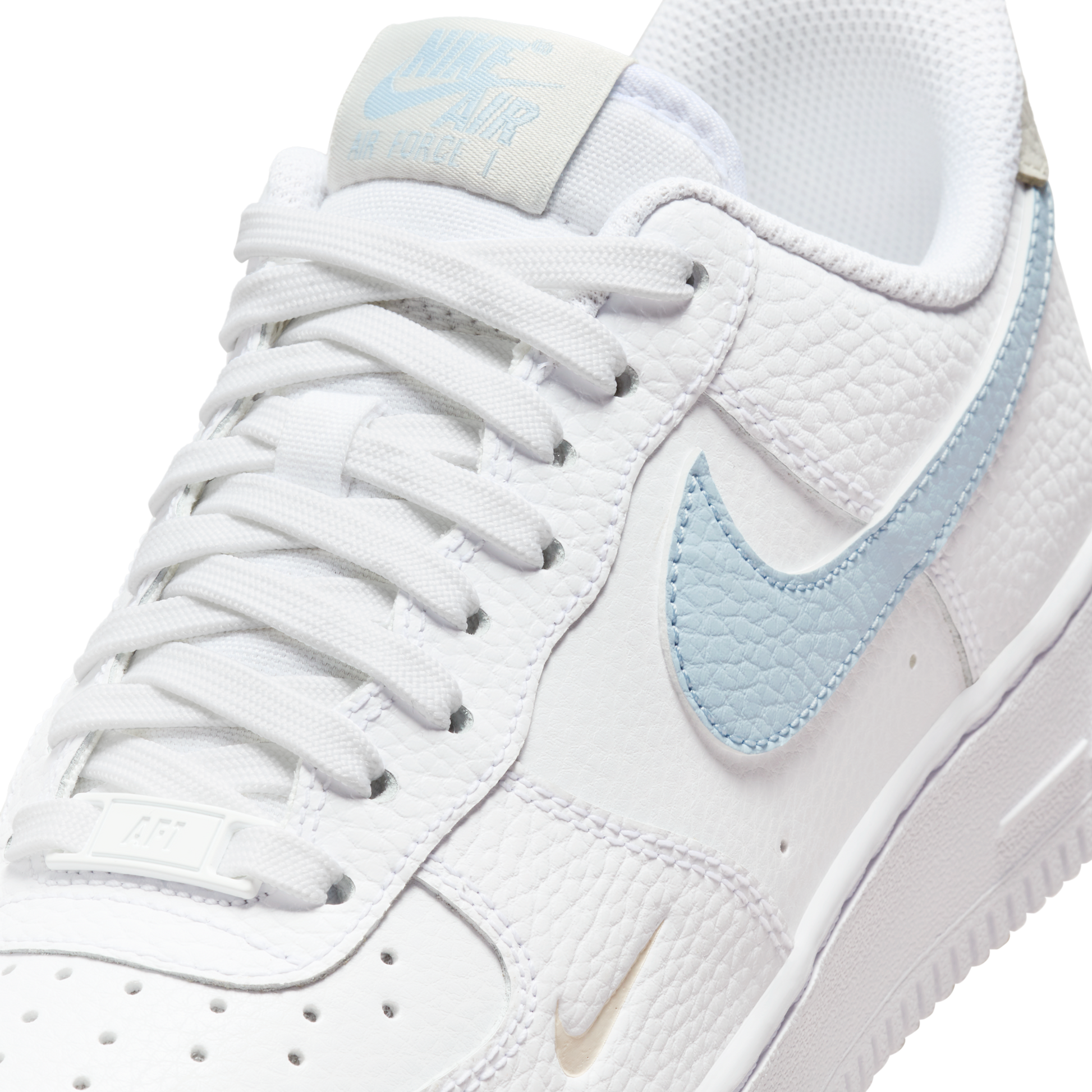 Nike Air Force 1 Low White Light Armory Blue Mini Swoosh (Women's)