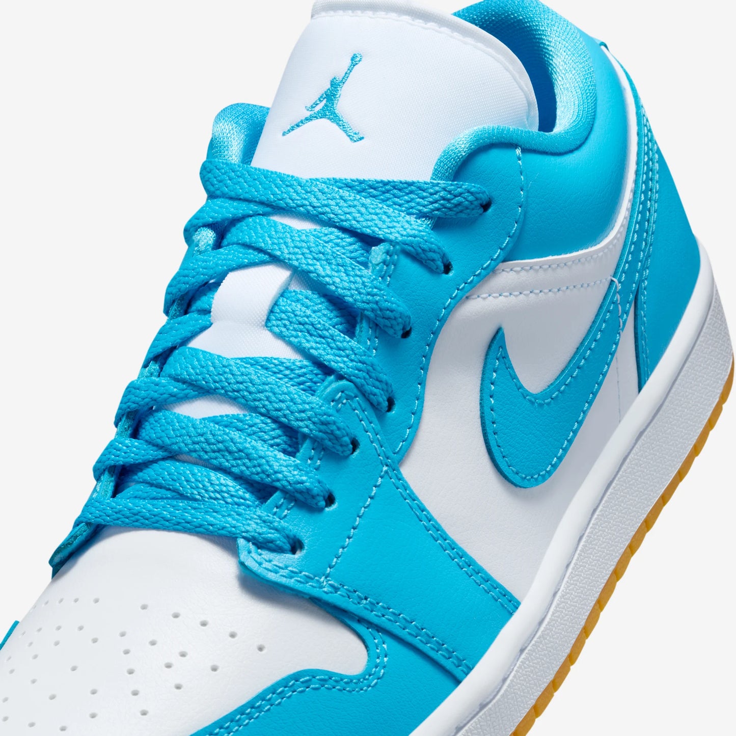 Jordan 1 Low White Gum Light Brown Dark Powder Blue (Women's)