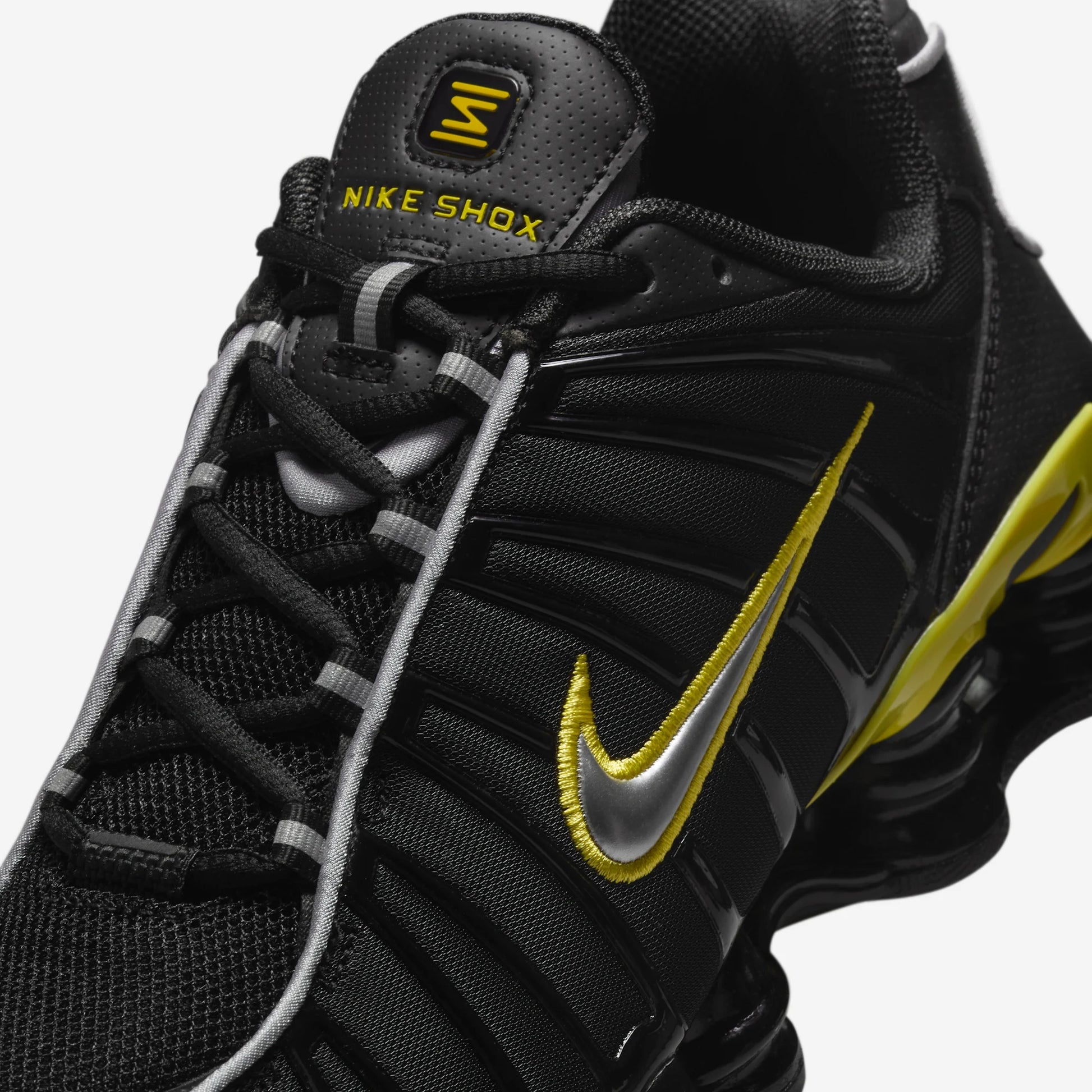 Nike Shox TL Black Dynamic Yellow Metallic Silver