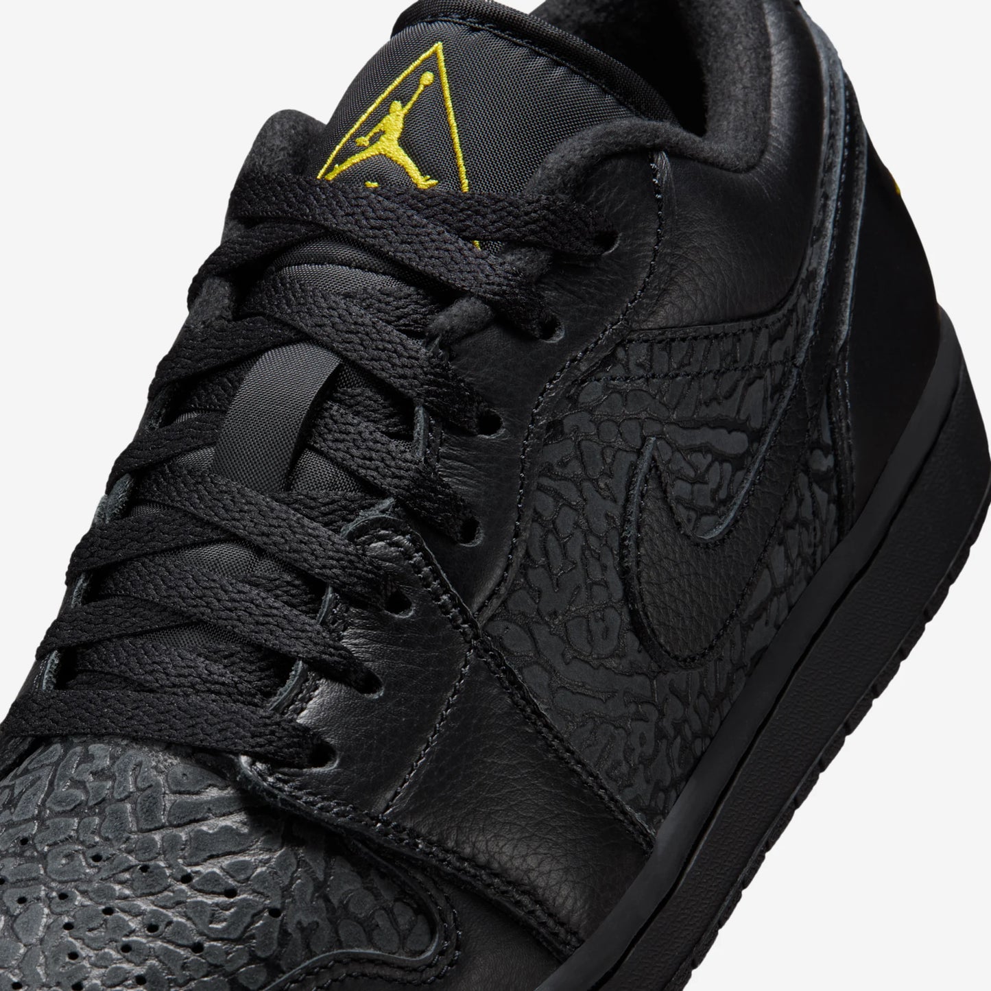 Jordan 1 Low Black Elephant Print