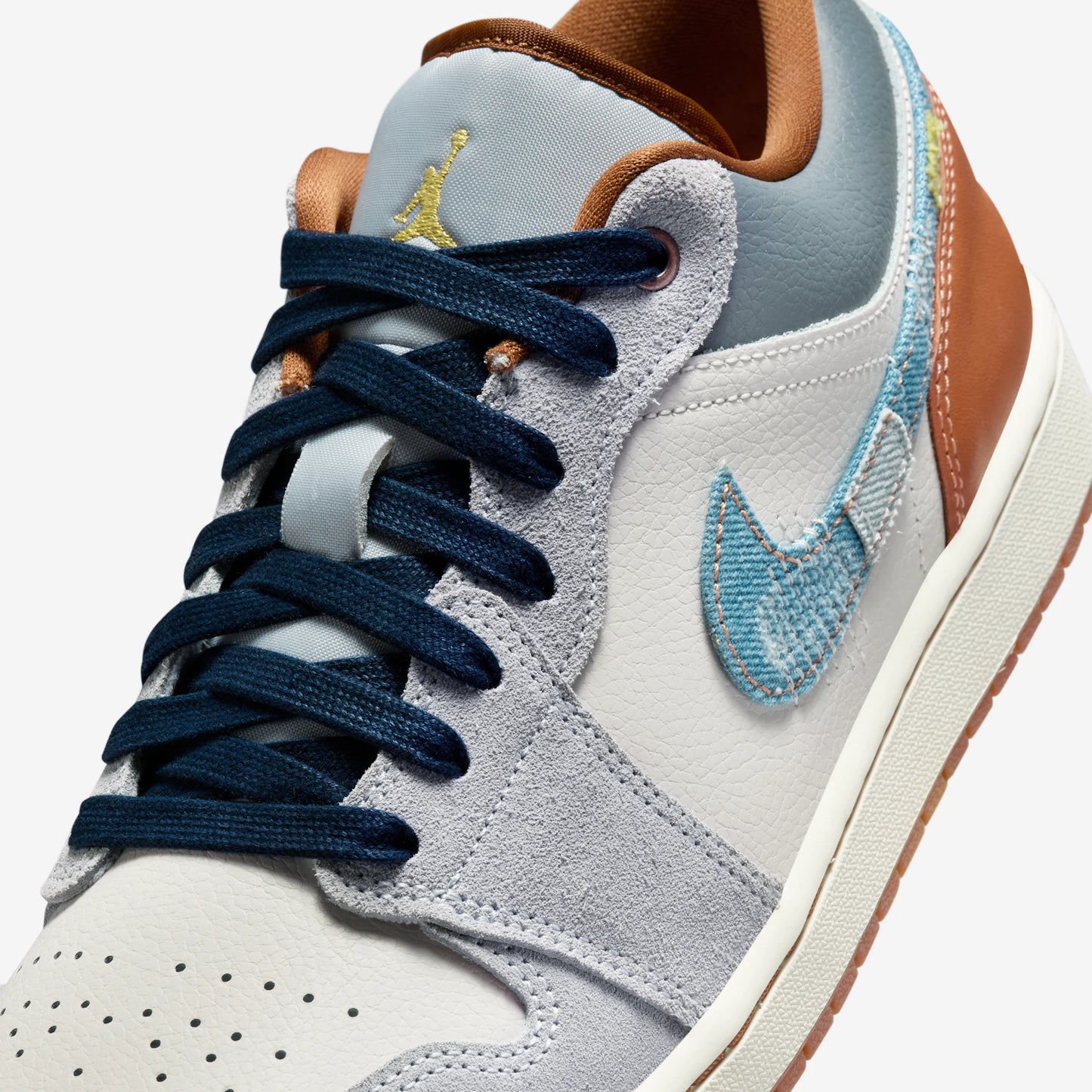 Jordan 1 Low SE Phantom Repaired Denim Swoosh