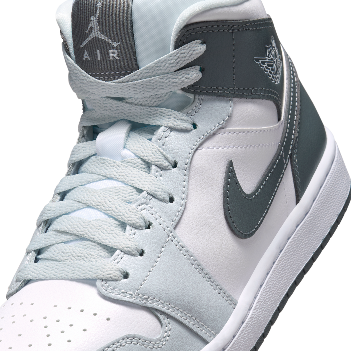 Jordan 1 Mid White Smoke Grey (Women's)