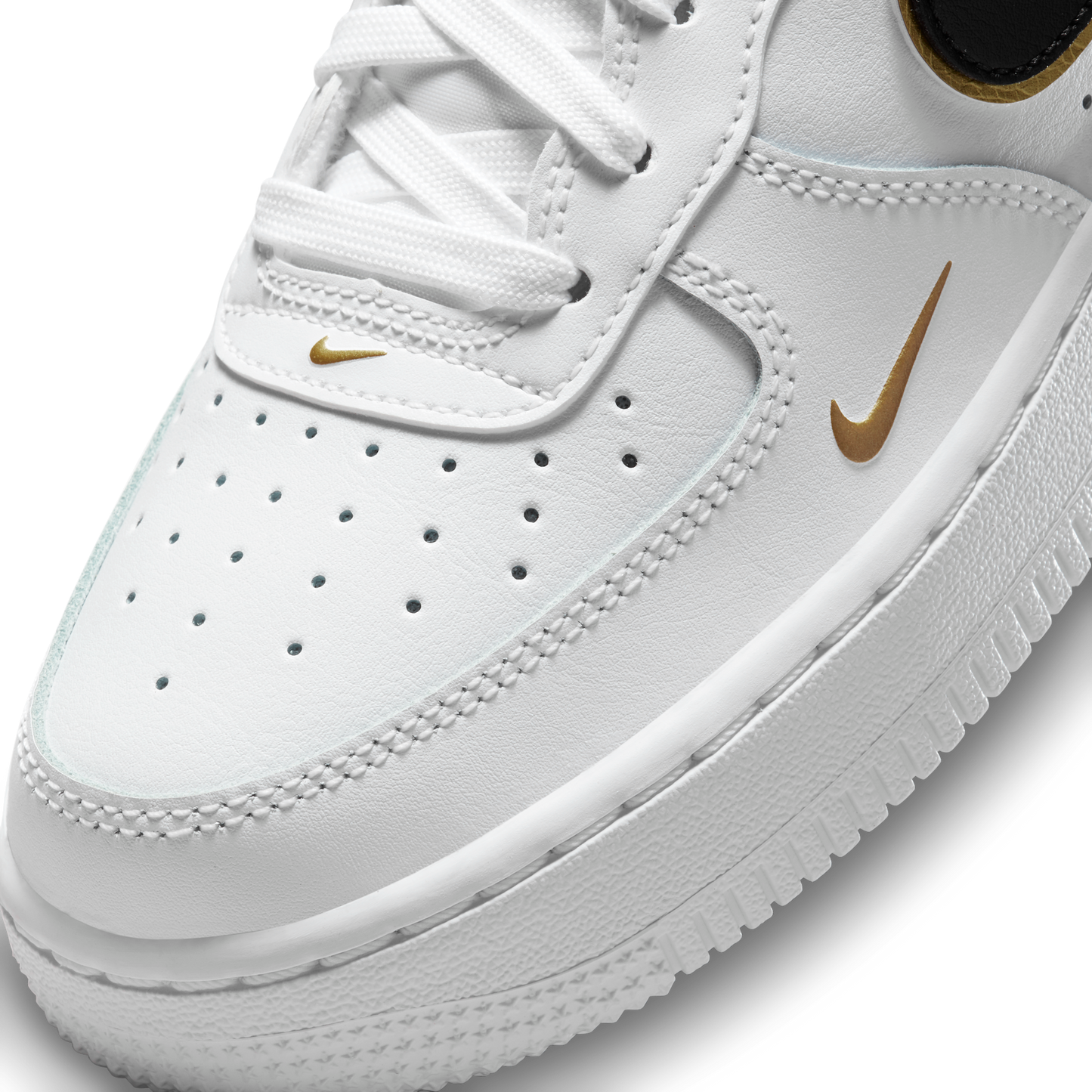 Nike Air Force 1 Low '07 LV8 Double Swoosh White Metallic Gold (GS)