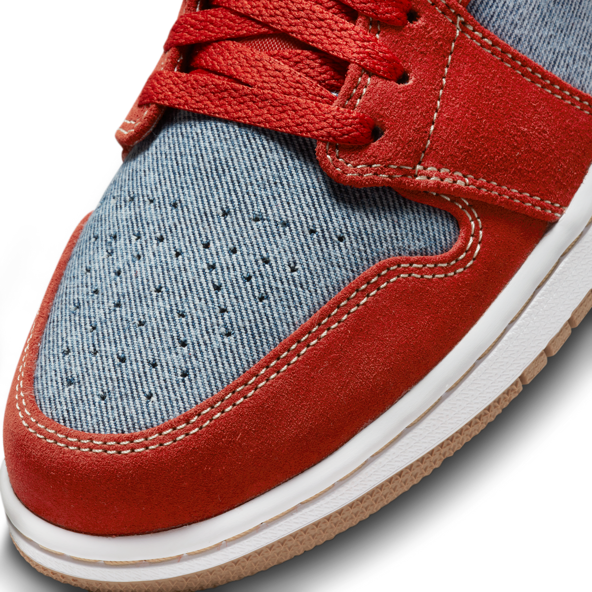 Jordan 1 Mid Denim Red
