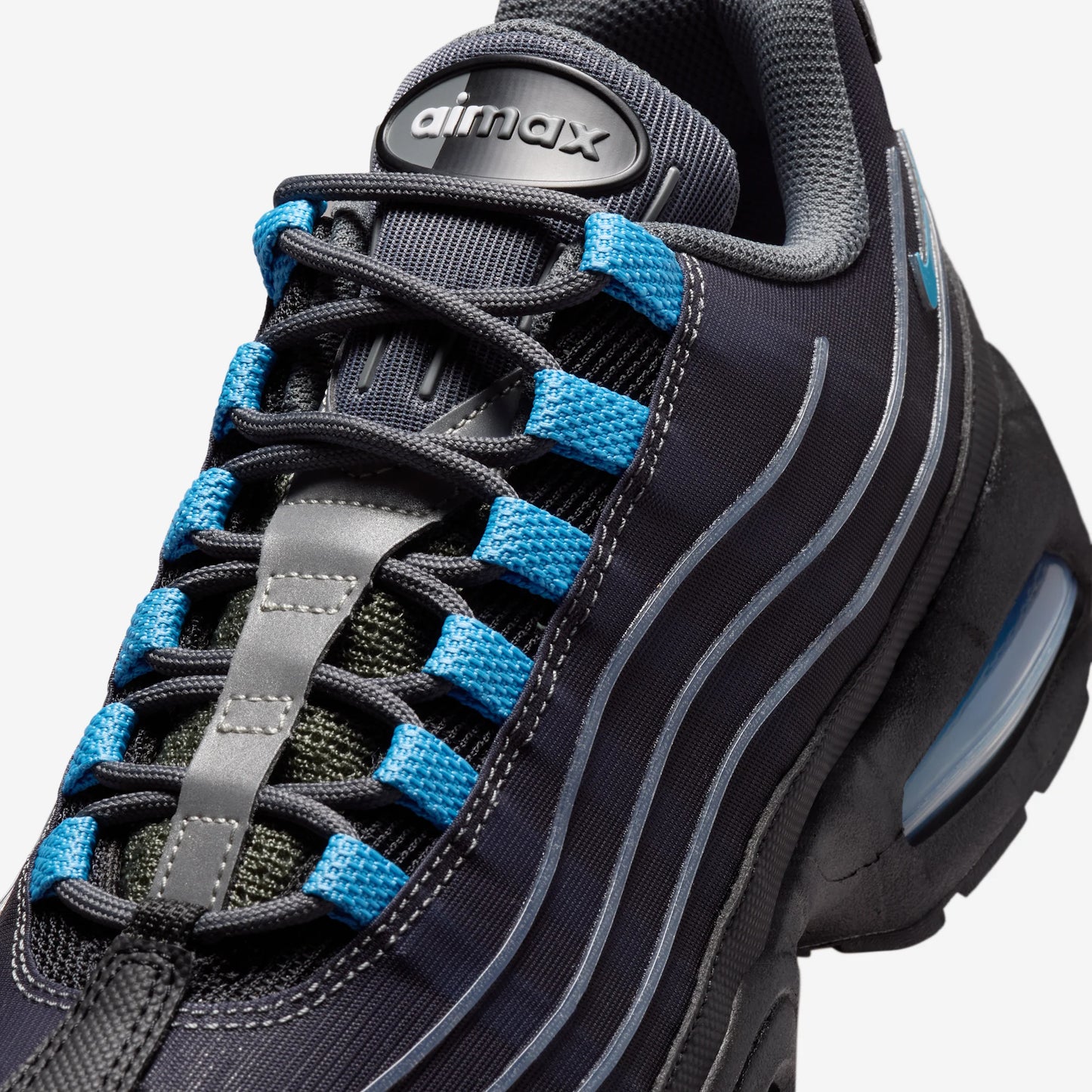 Nike Air Max 95 Big Bubble Tech Black University Blue