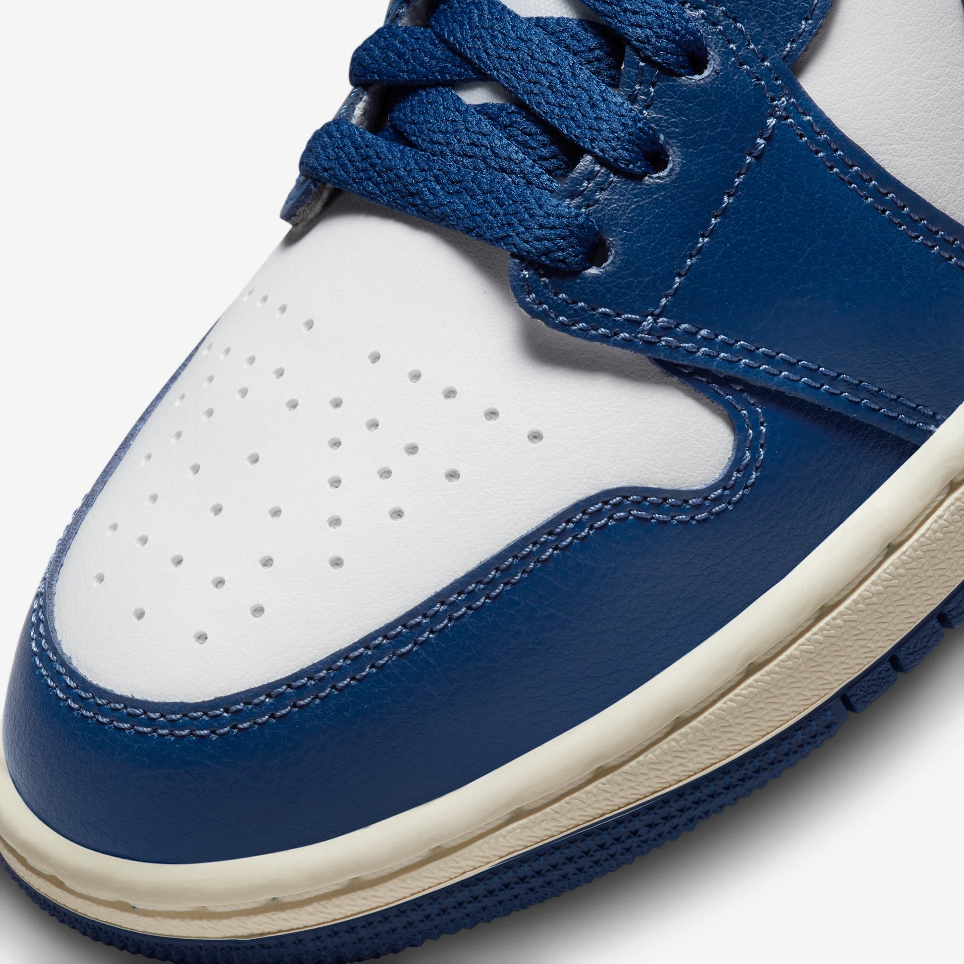 Jordan 1 Mid French Blue Gym Red (Women's)