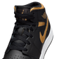 Jordan 1 Mid Black Metallic Gold Swoosh (GS)