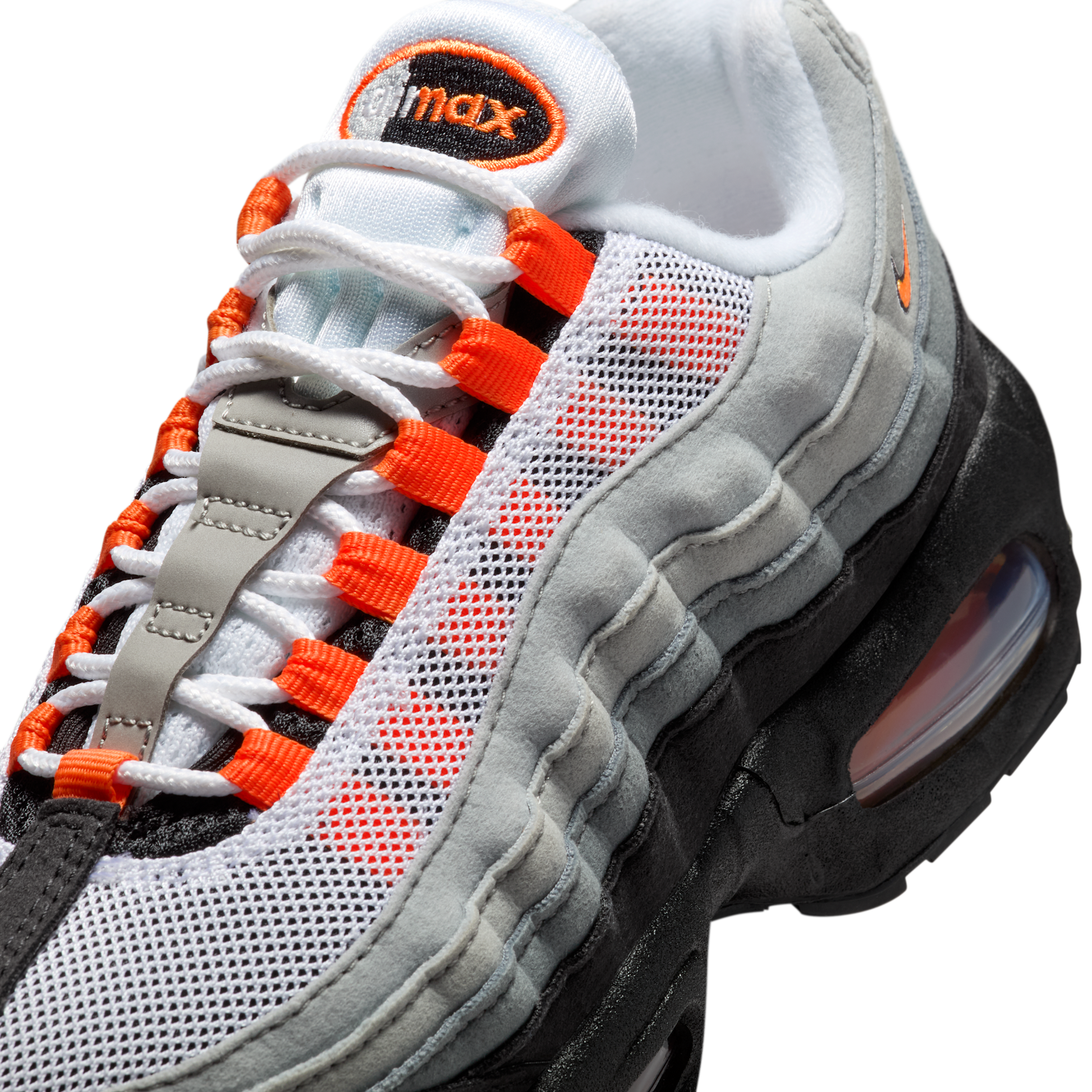 Nike Air Max 95 Big Bubble Black Cool Grey White Bright Mandarin